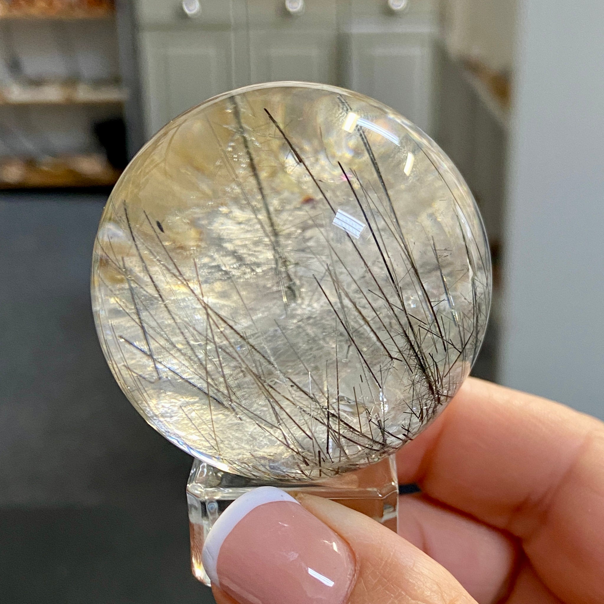 Clear Quartz with Black Tourmaline Inclusions – Brazil