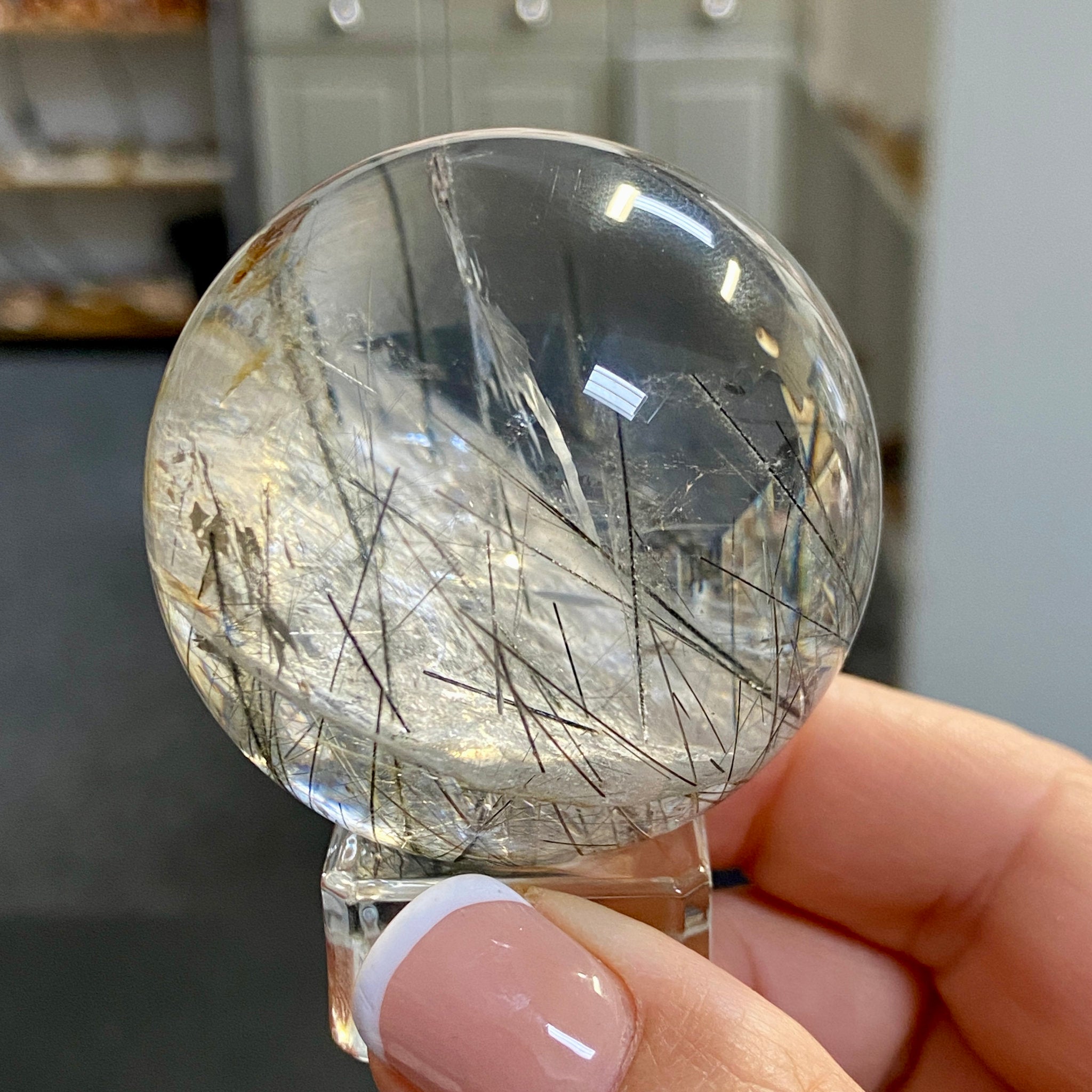 Clear Quartz with Black Tourmaline Inclusions – Brazil