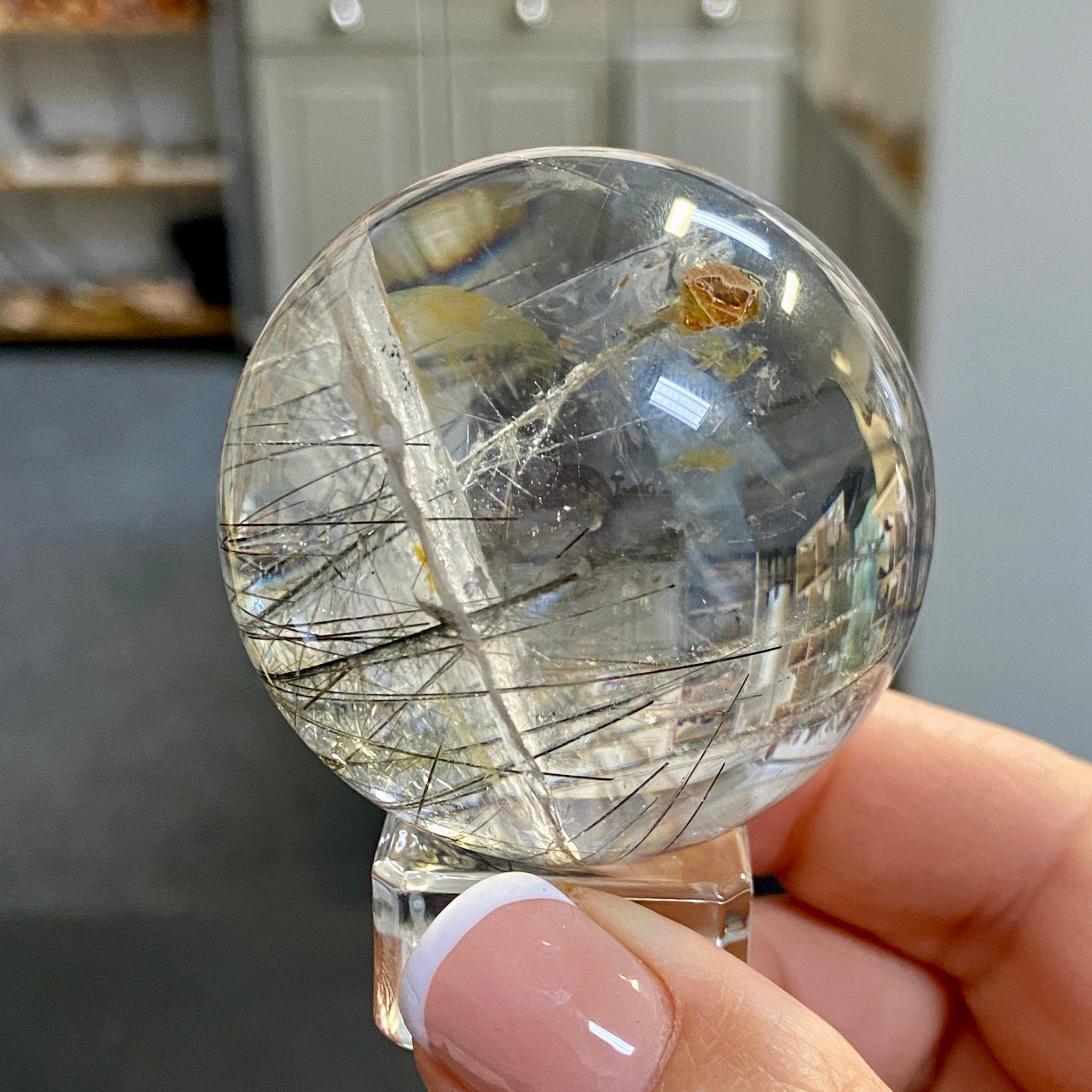 Clear Quartz with Black Tourmaline Inclusions – Brazil
