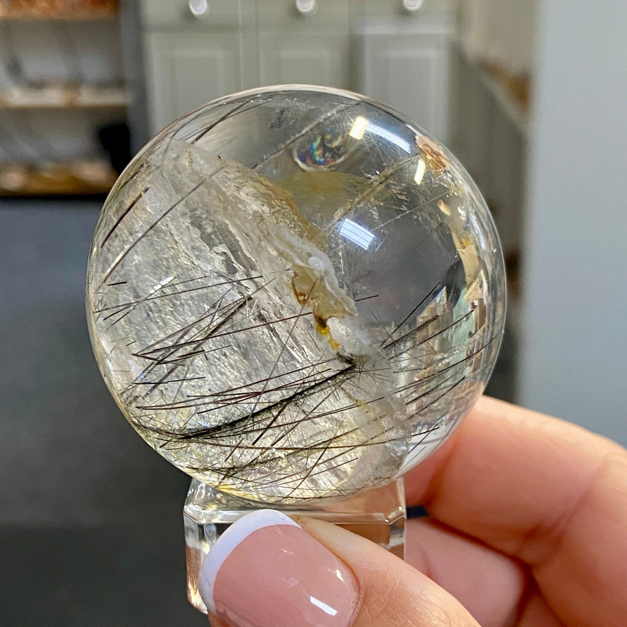 Clear Quartz with Black Tourmaline Inclusions – Brazil