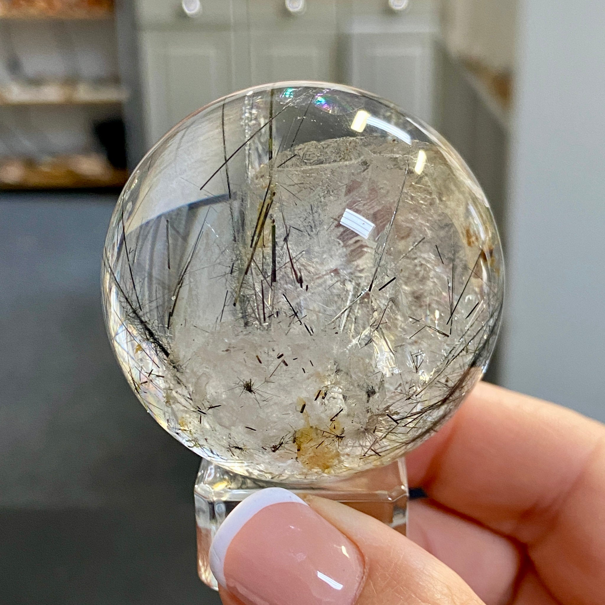Clear Quartz with Black Tourmaline Inclusions – Brazil