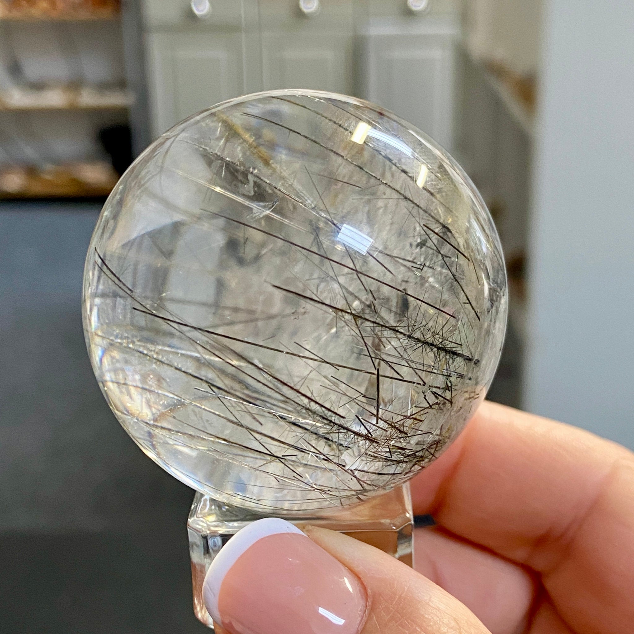 Clear Quartz with Black Tourmaline Inclusions – Brazil