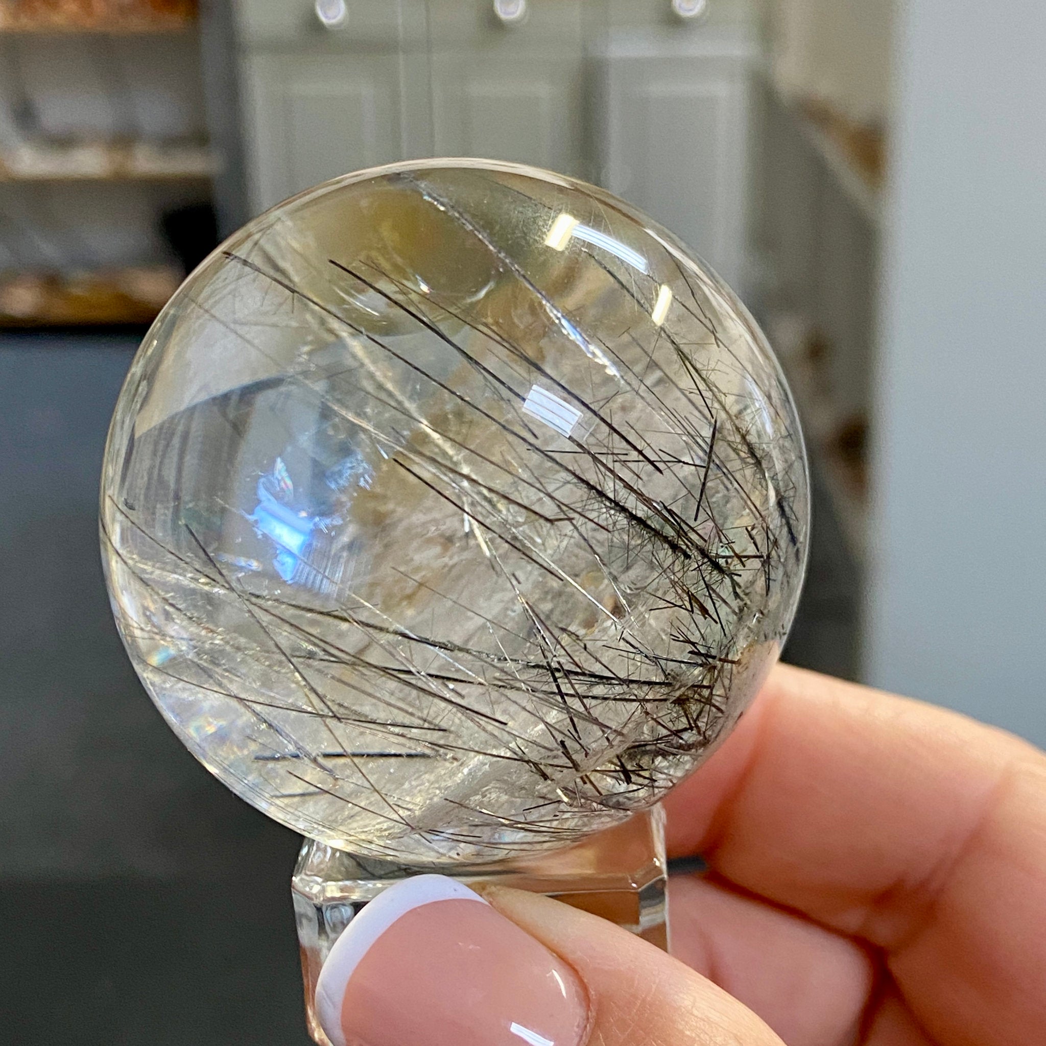 Clear Quartz with Black Tourmaline Inclusions – Brazil