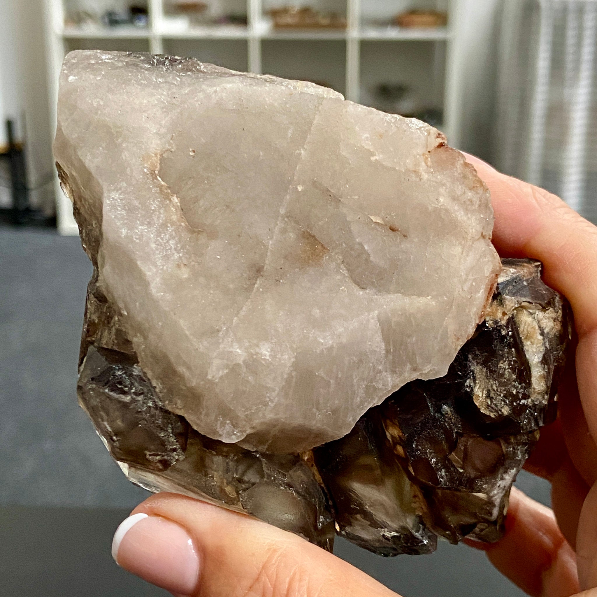 Private Collection - Smoky Elestial Quartz Cluster – Brazil