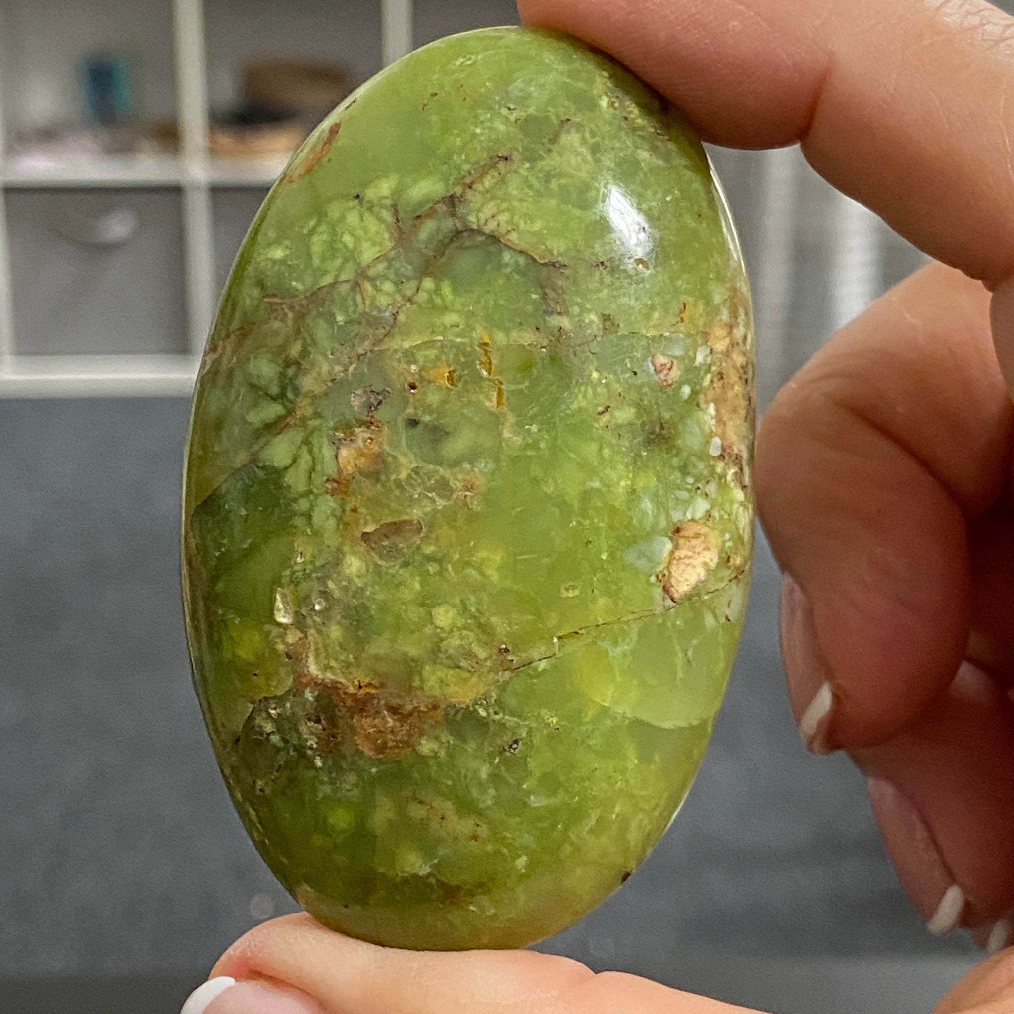 Green Opal Palmstone - Peru
