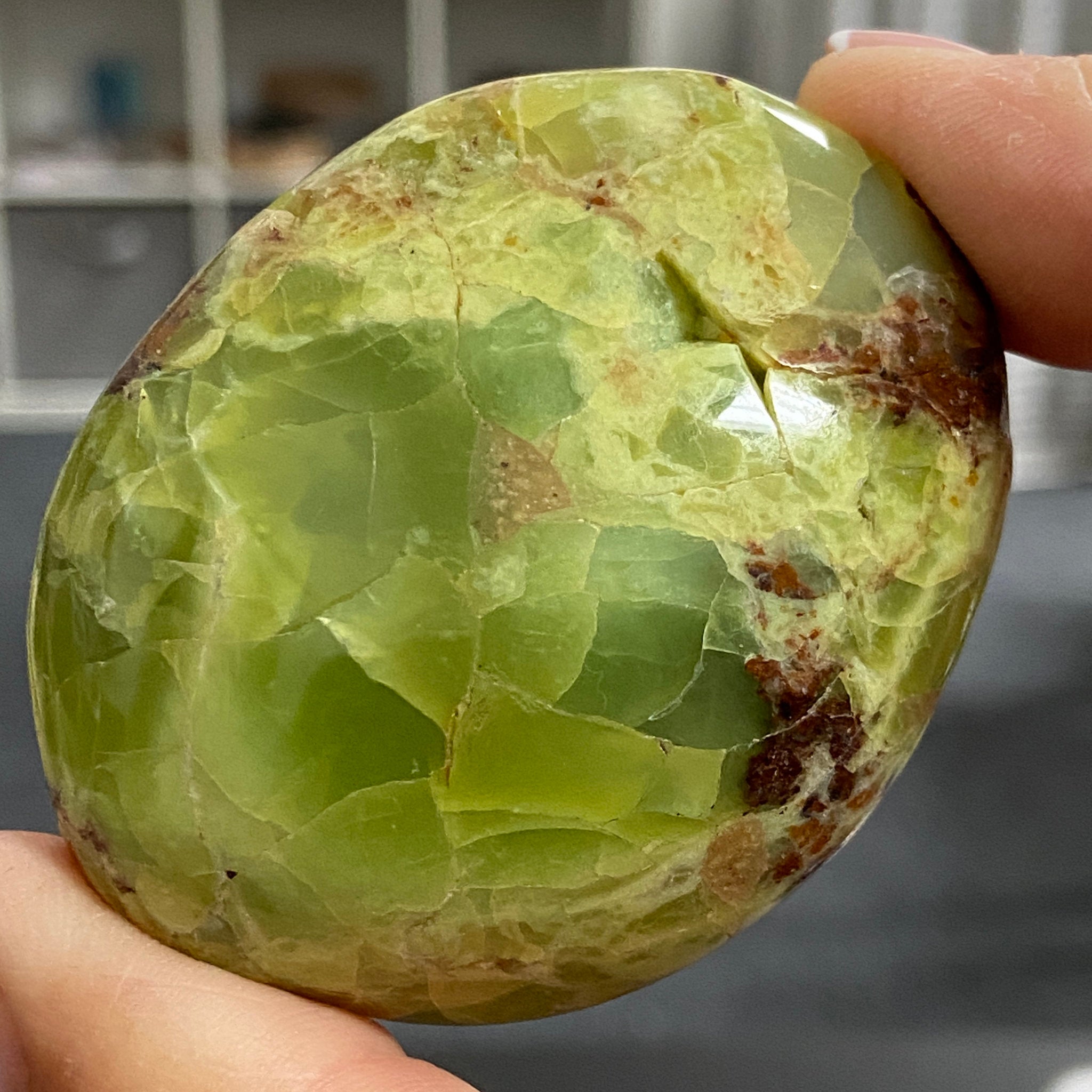 Green Opal Palmstone - Peru