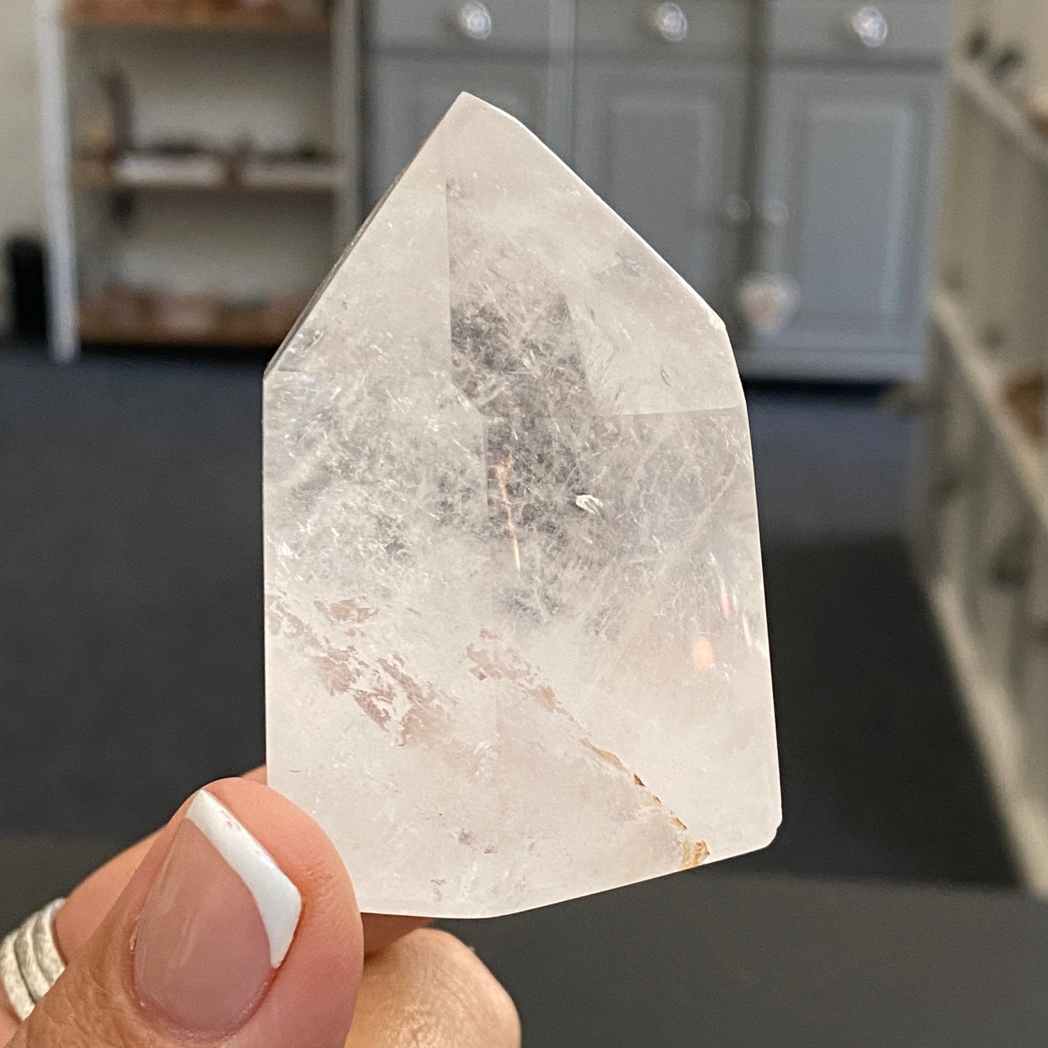 ✨ Cloudy Veiled Clear Quartz Tower – Madagascar
