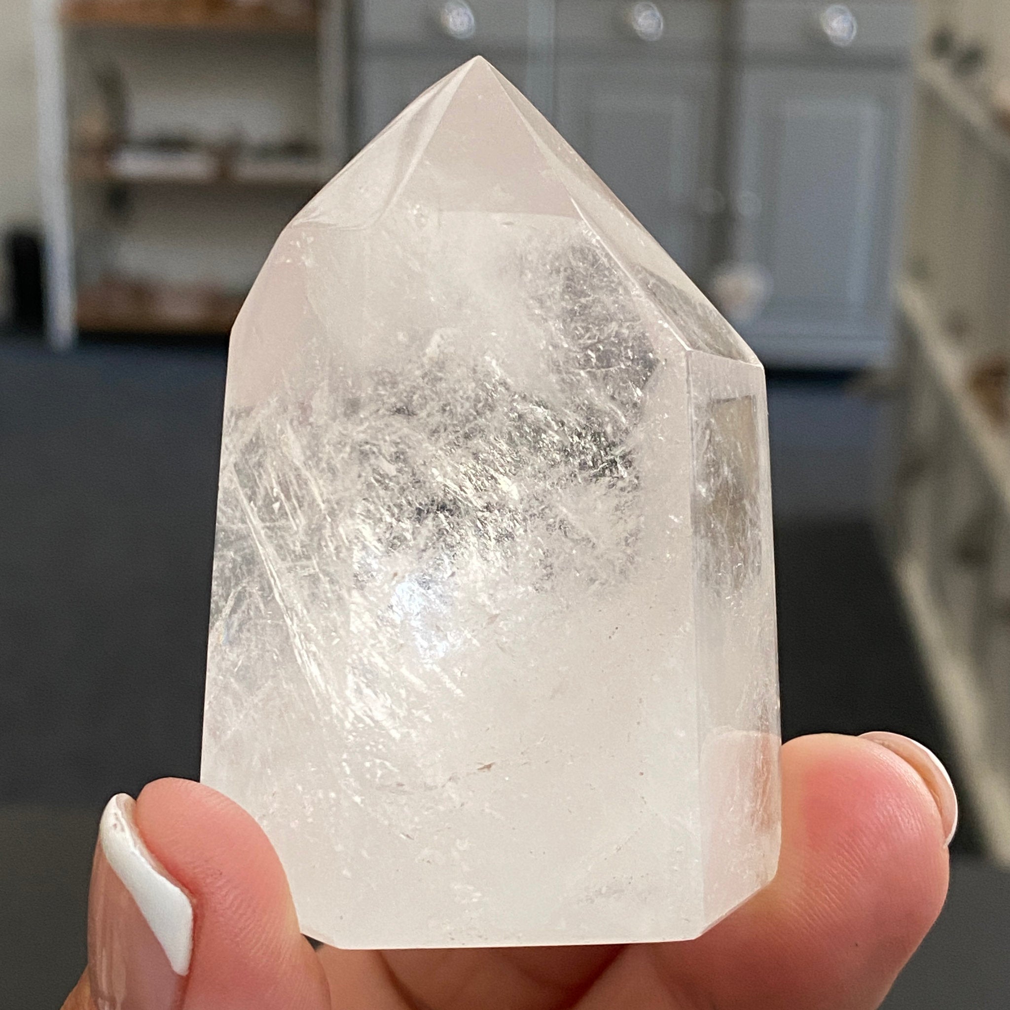 ✨ Cloudy Veiled Clear Quartz Tower – Madagascar