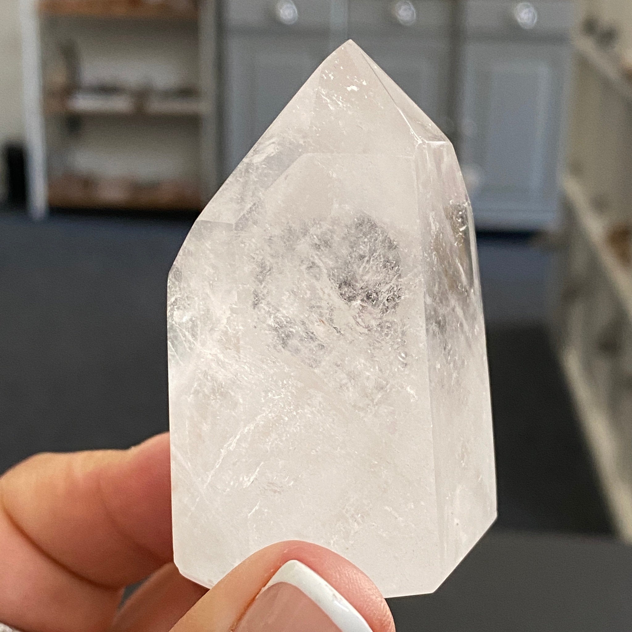 ✨ Cloudy Veiled Clear Quartz Tower – Madagascar