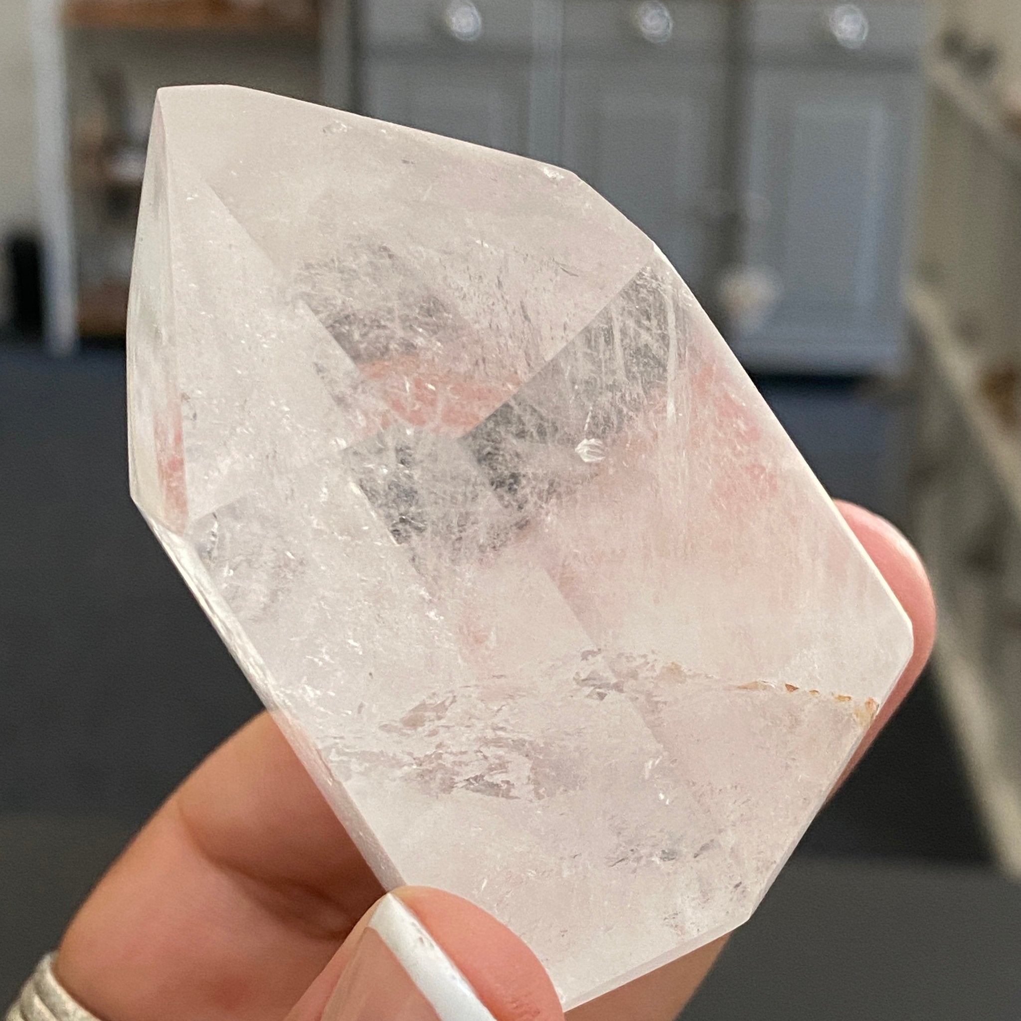 ✨ Cloudy Veiled Clear Quartz Tower – Madagascar