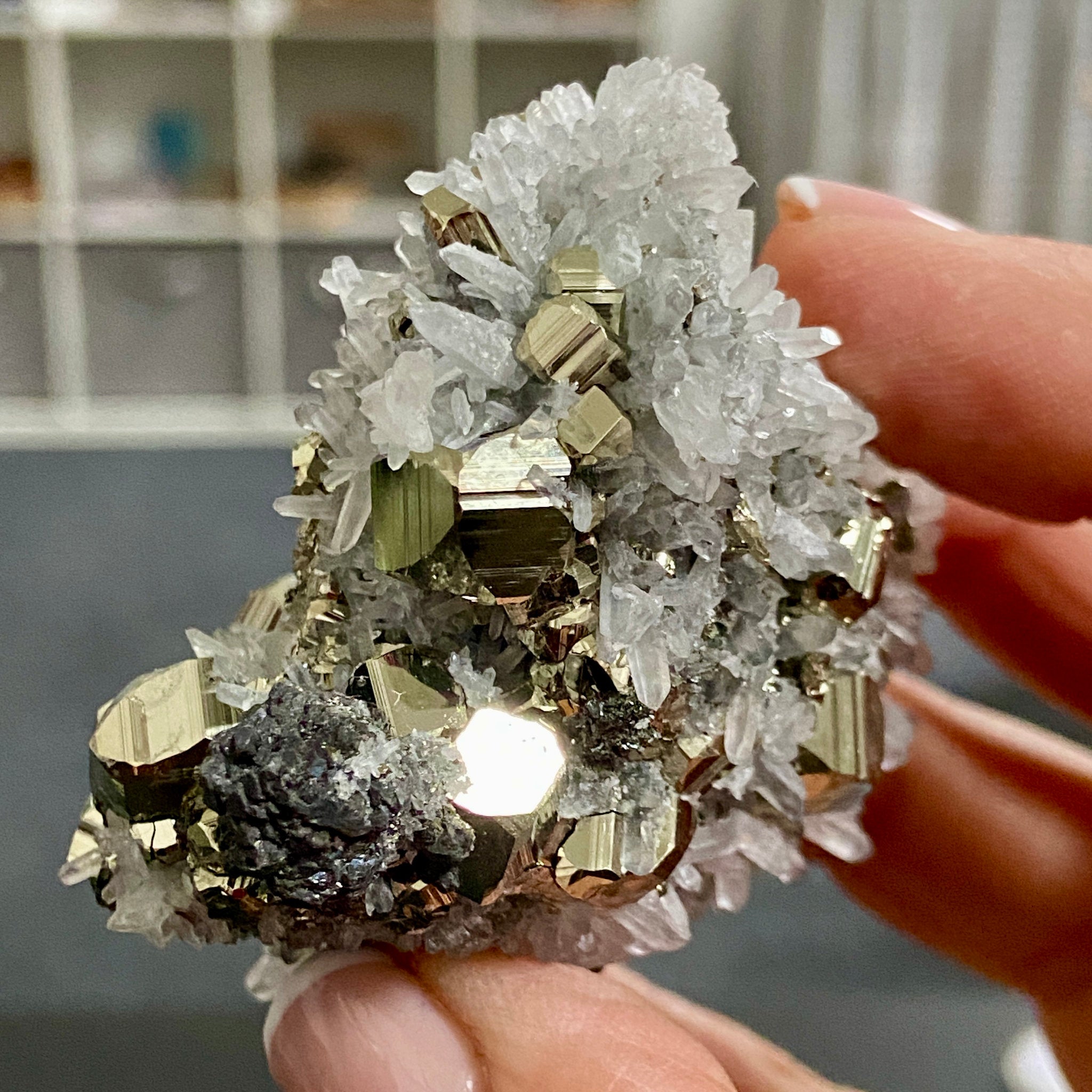 Quartz, Pyrite & Sphalerite Cluster – Huanzala Mine, Peru