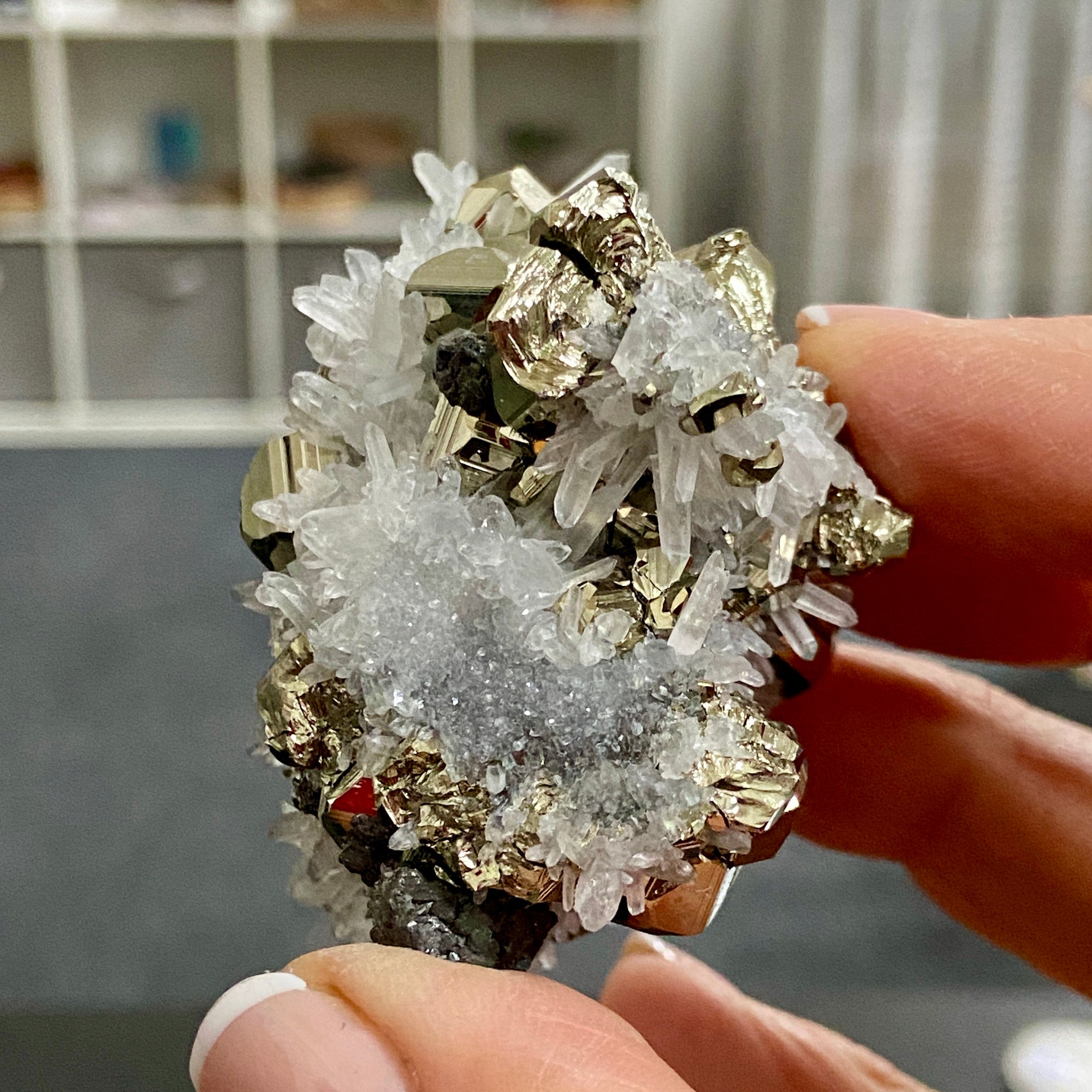 Quartz, Pyrite & Sphalerite Cluster – Huanzala Mine, Peru