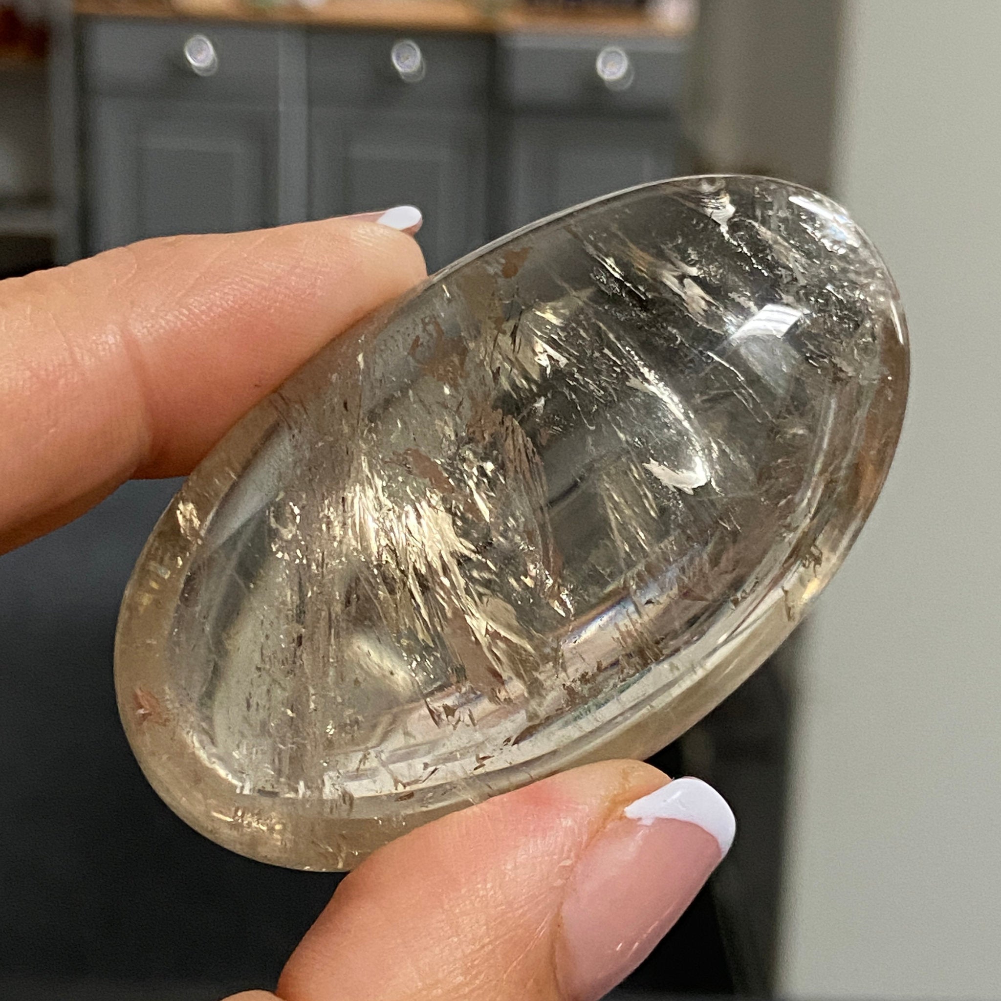 Natural Citrine Palmstone - Madagascar