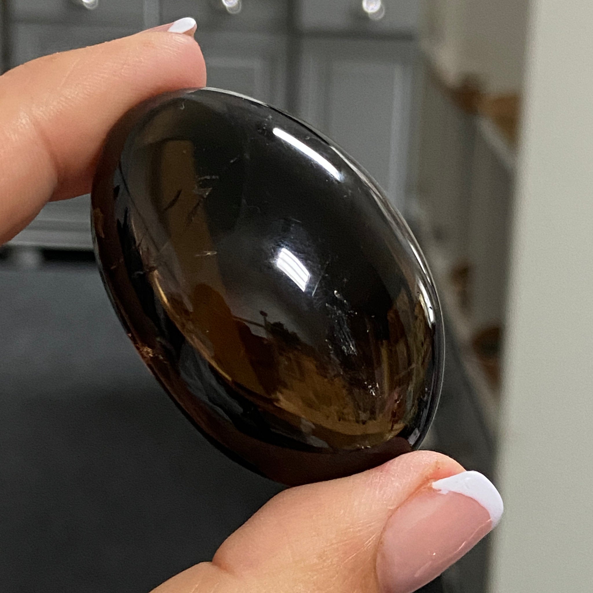 Smoky Quartz Palmstone – Madagascar