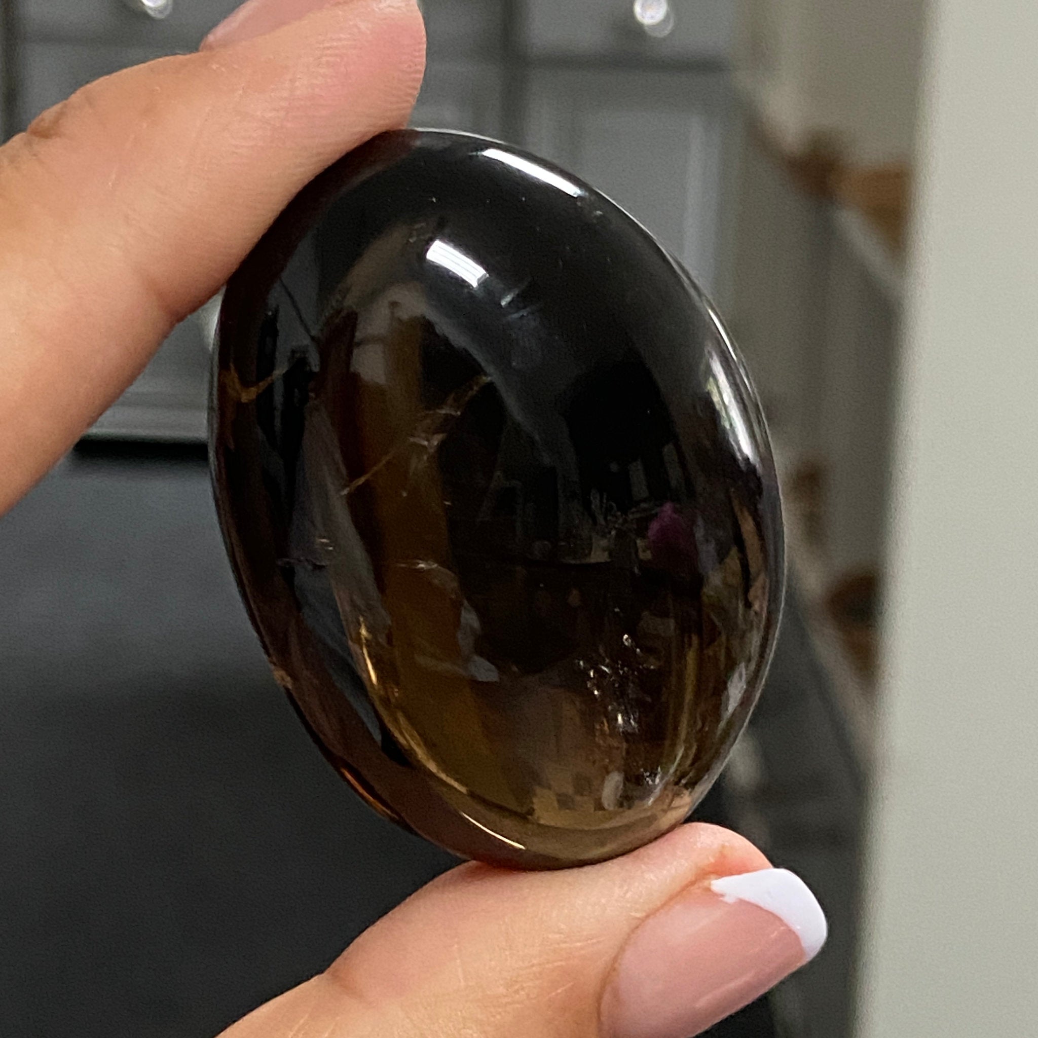 Smoky Quartz Palmstone – Madagascar