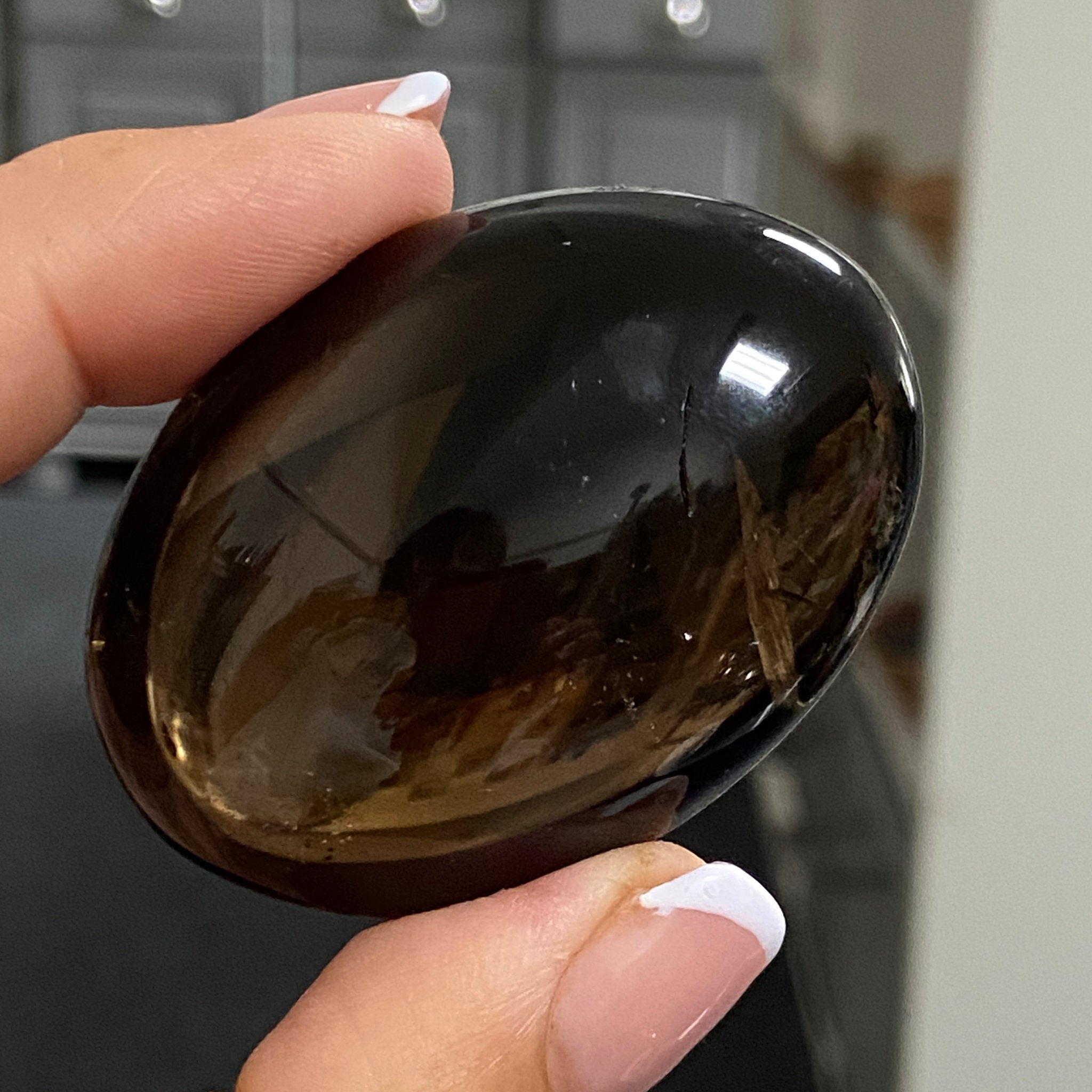 Smoky Quartz Palmstone – Madagascar