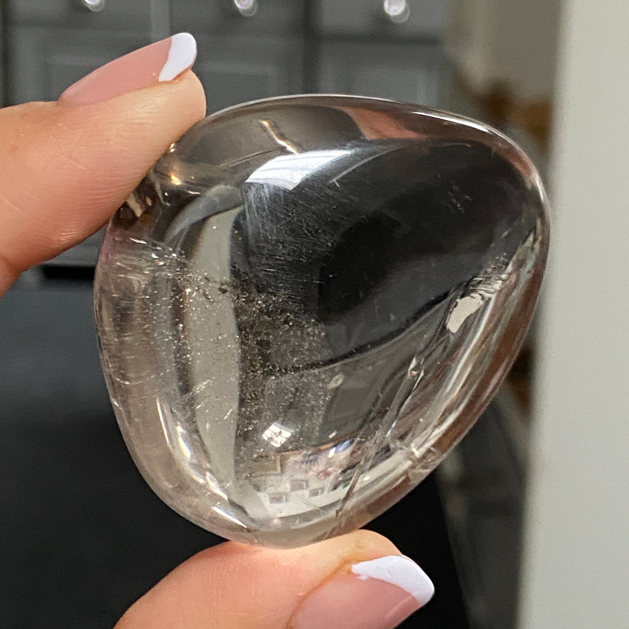 Smoky Quartz Palmstone – AAA Grade, Madagascar
