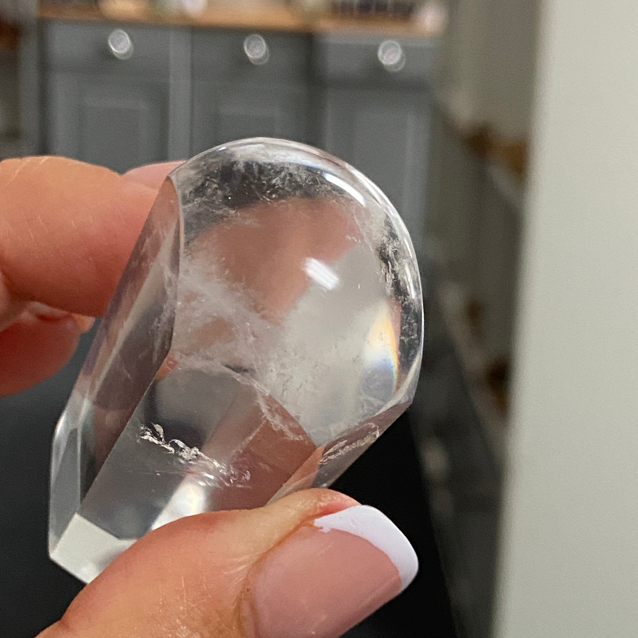 Clear Quartz Wand with Isis Goddess Face
