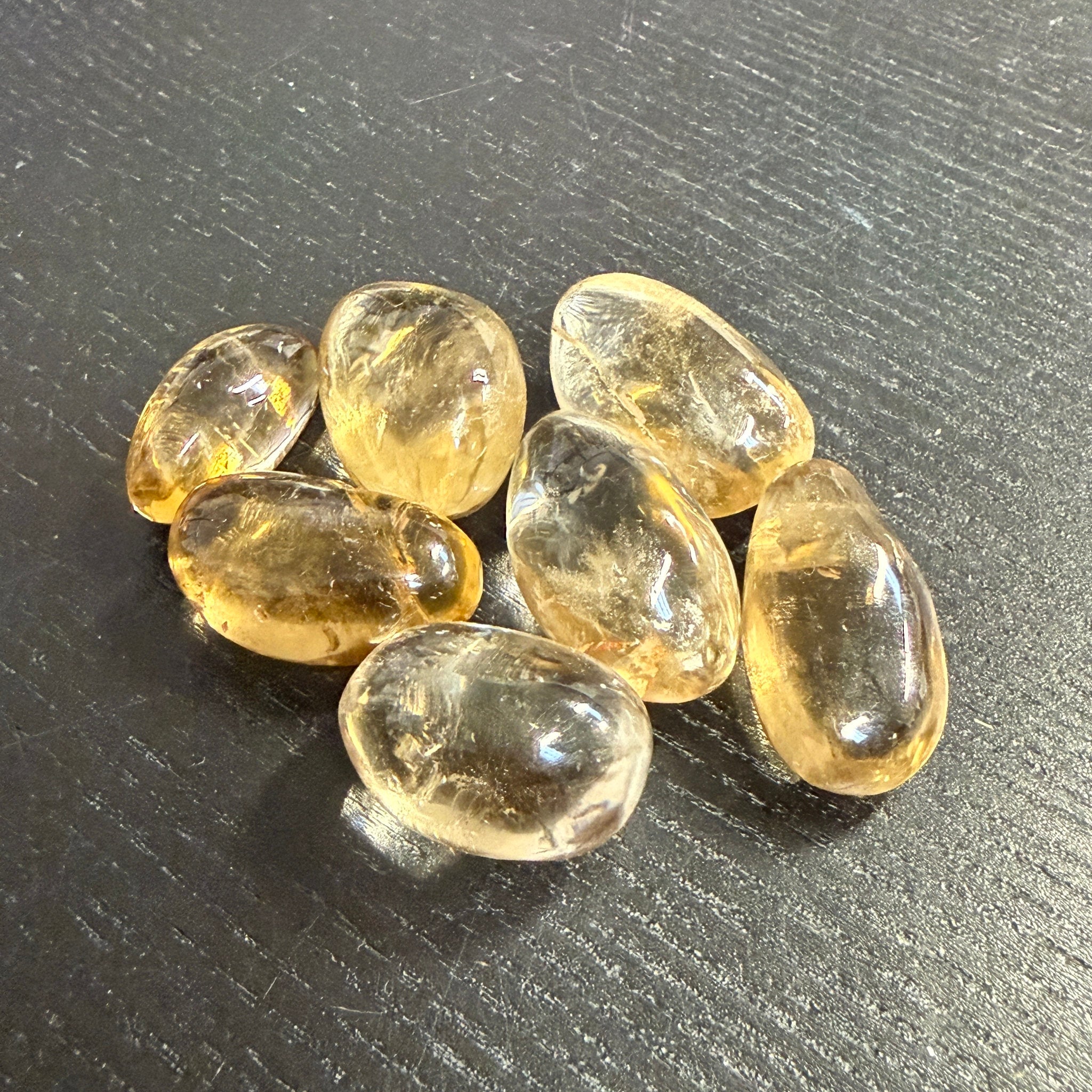 AA Brazilian Natural Citrine tumbled stones