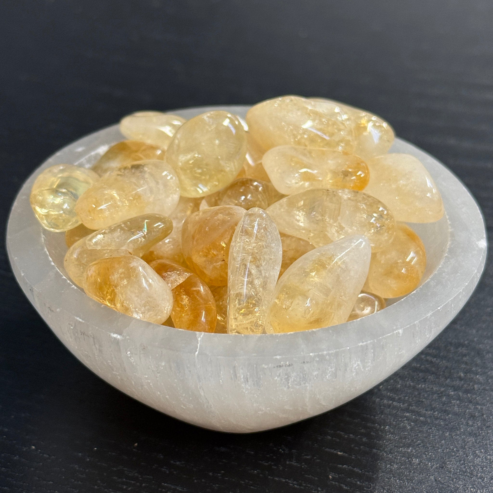 Common Citrine tumbled stones
