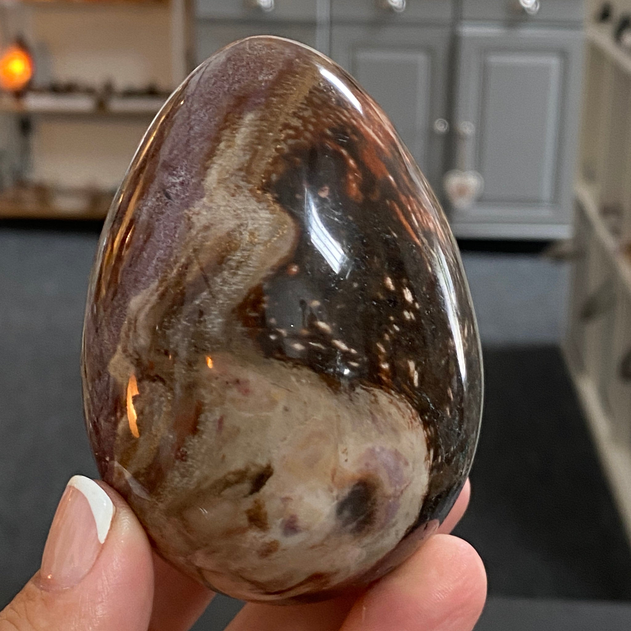 🪵 Fossilised Wood Egg – Madagascar