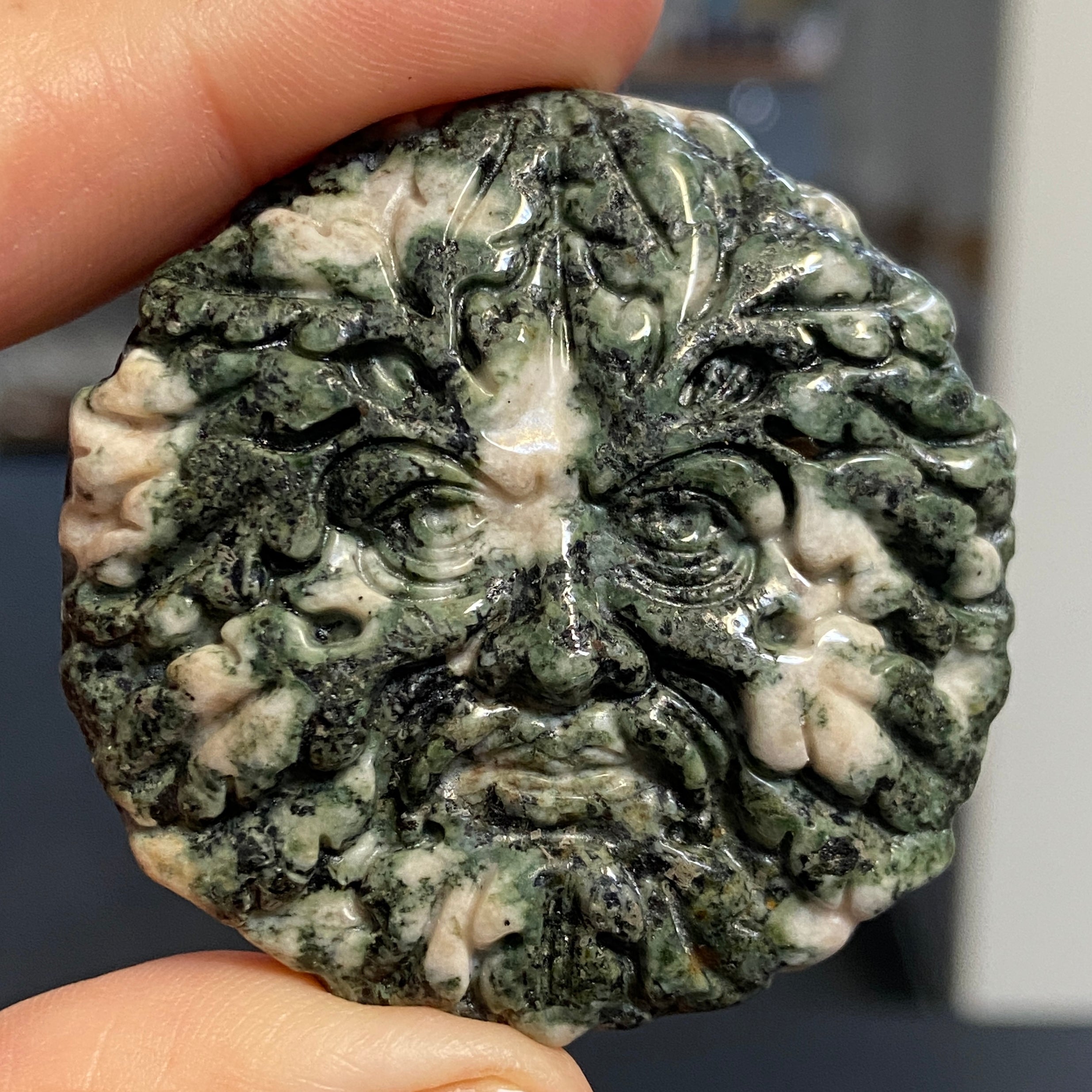 Preseli Bluestone Green Man – Hand-Carved Plaque