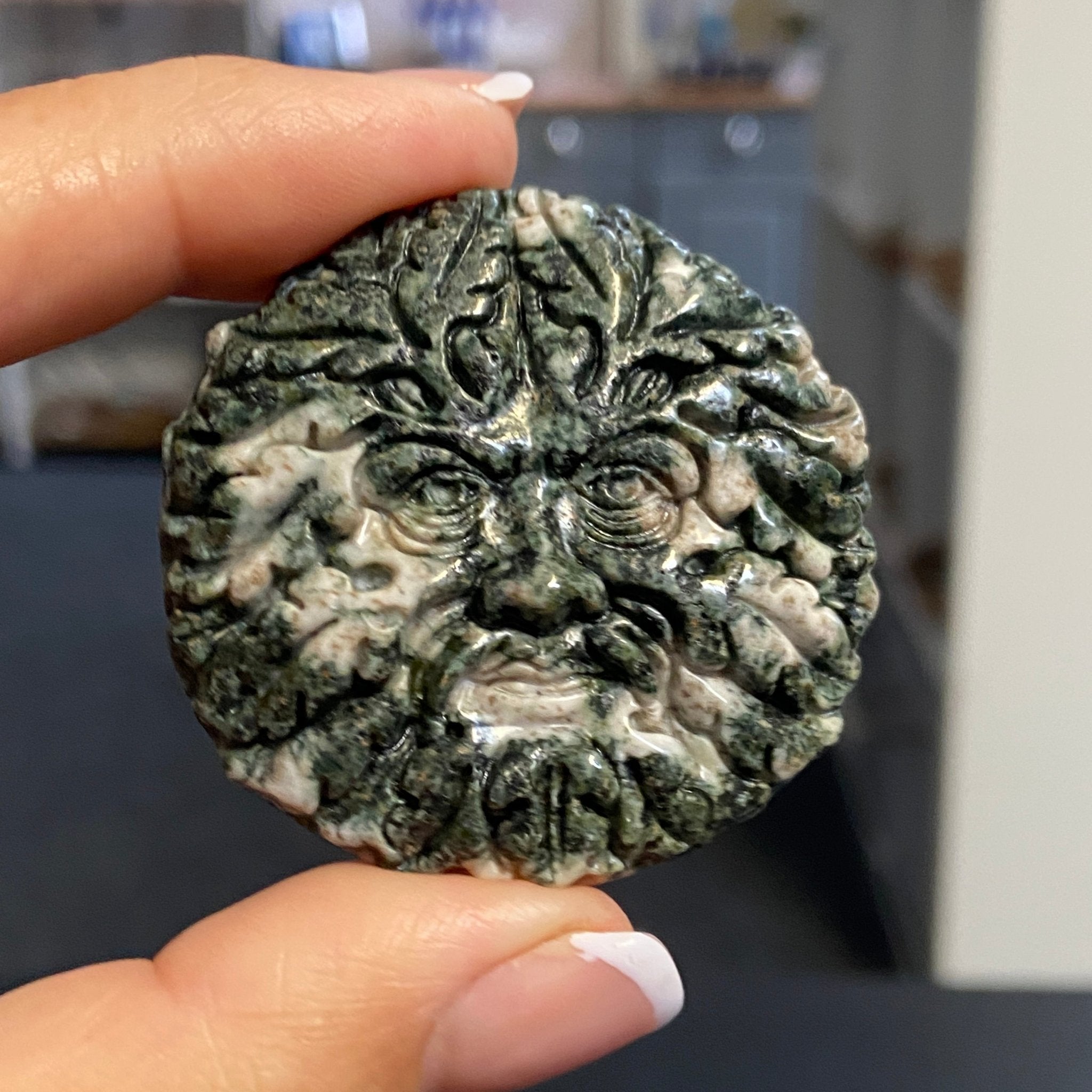 Preseli Bluestone Green Man – Hand-Carved Plaque