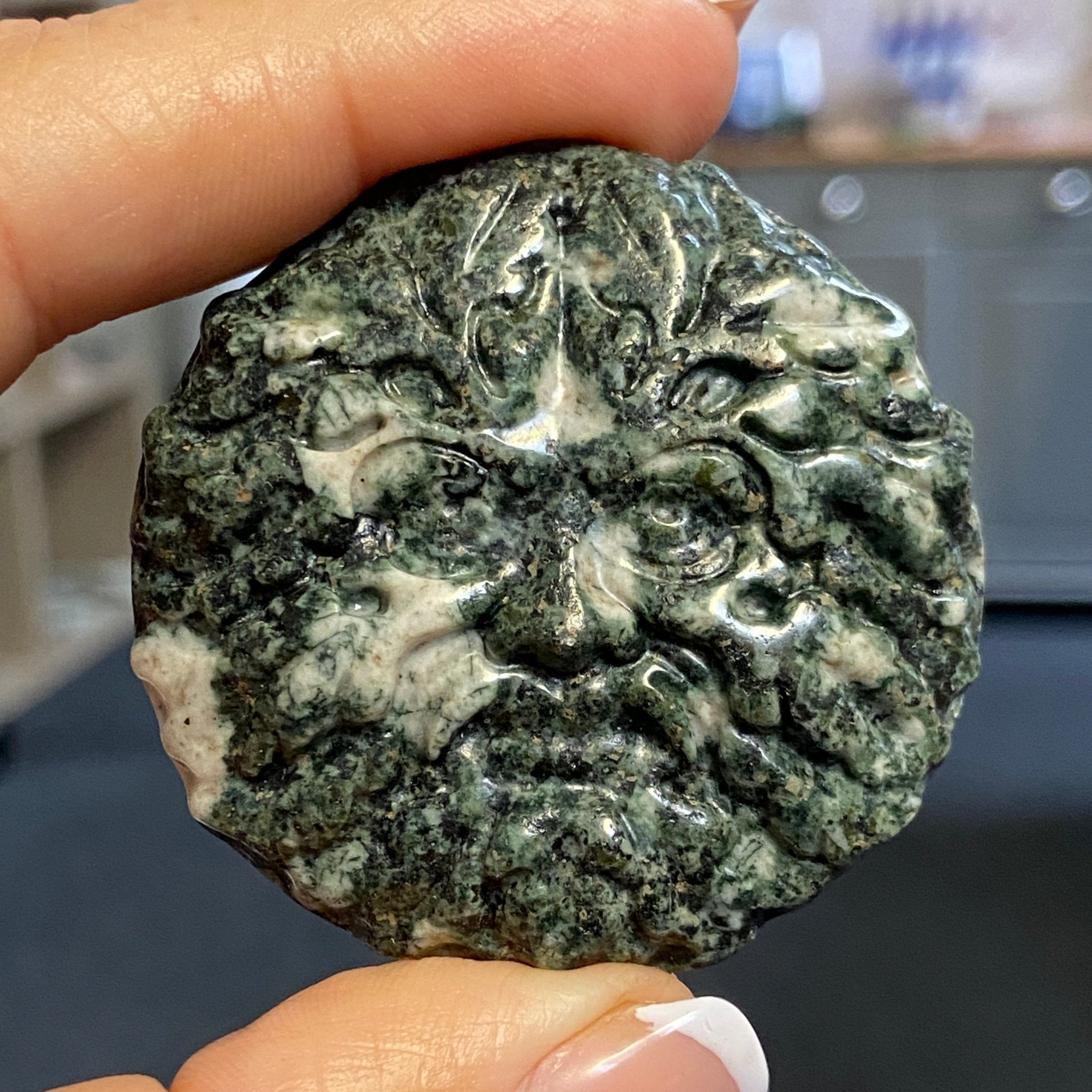 Preseli Bluestone Green Man – Hand-Carved Plaque