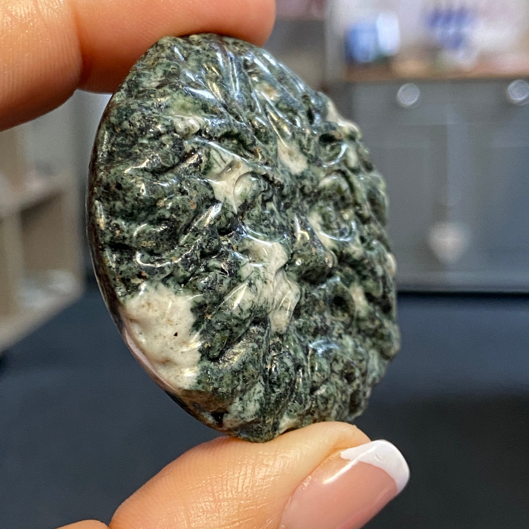 Preseli Bluestone Green Man – Hand-Carved Plaque