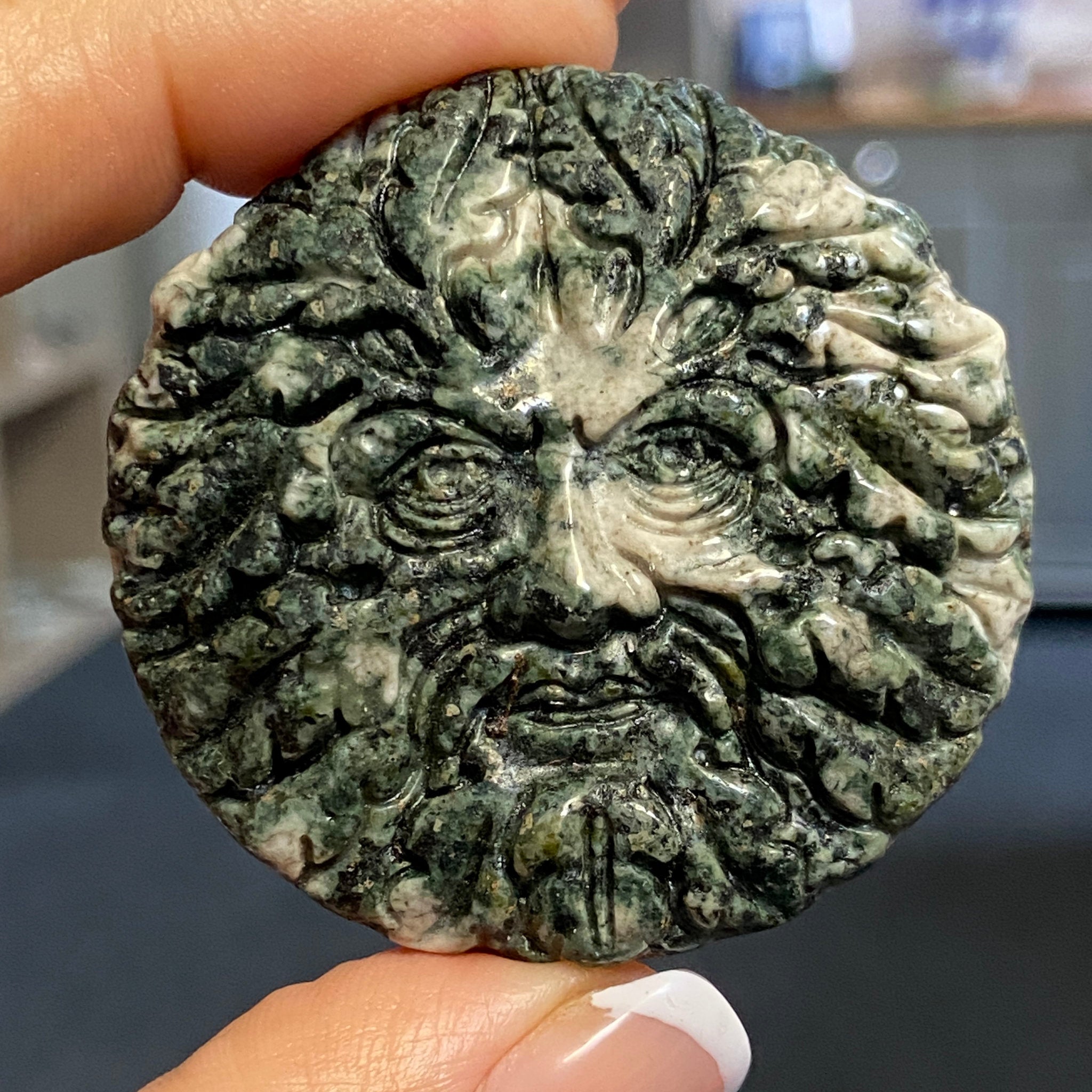 Preseli Bluestone Green Man – Hand-Carved Plaque