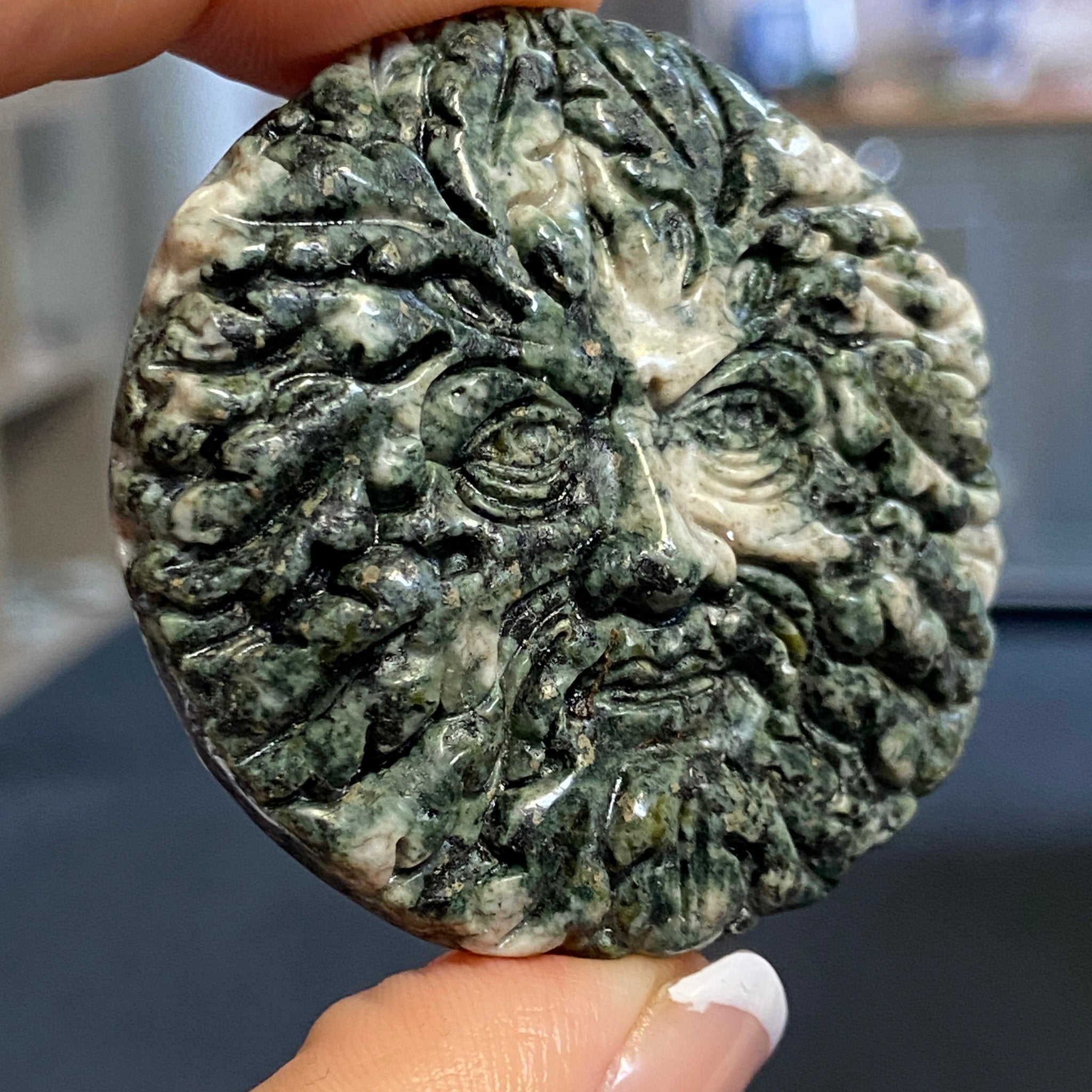 Preseli Bluestone Green Man – Hand-Carved Plaque