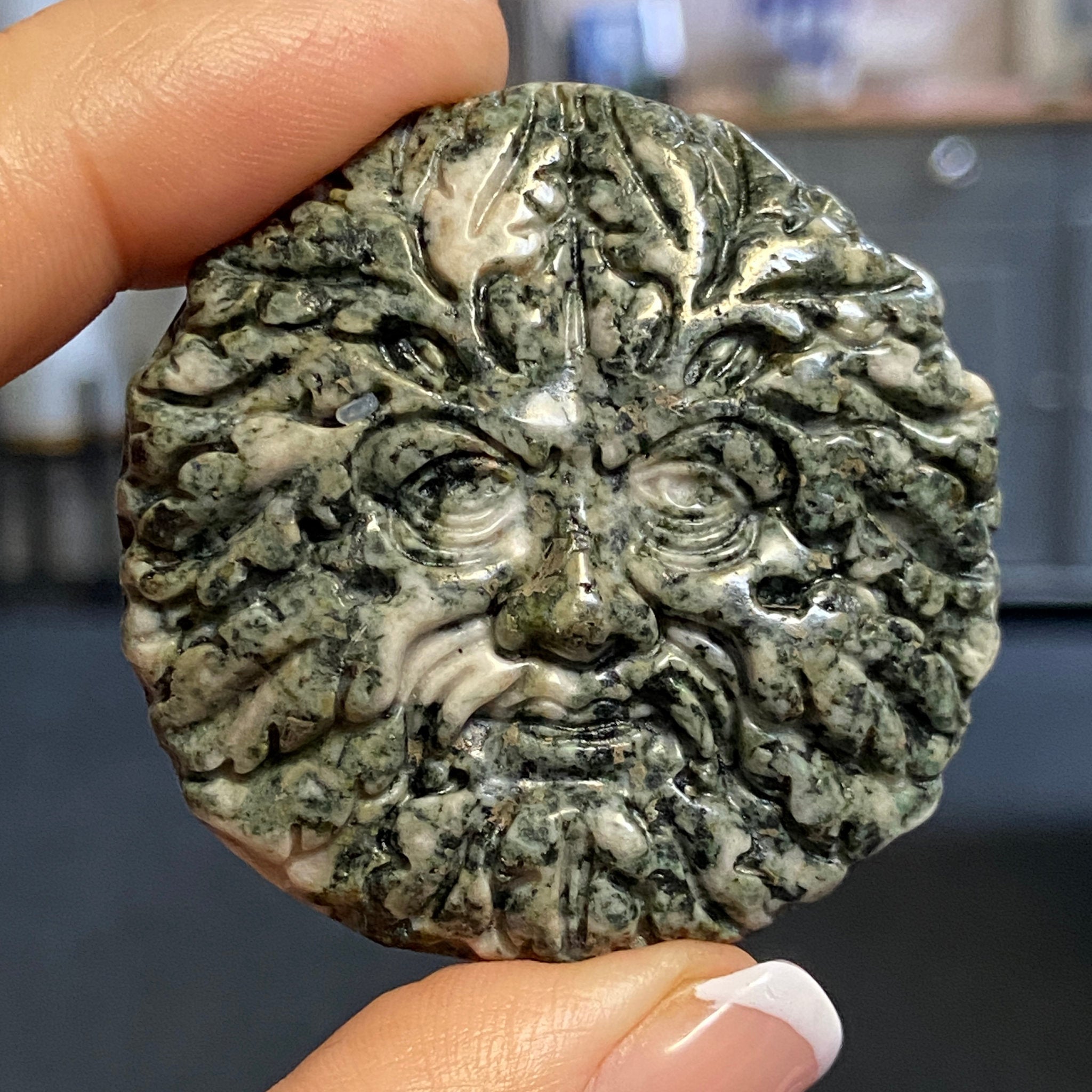 Preseli Bluestone Green Man – Hand-Carved Plaque