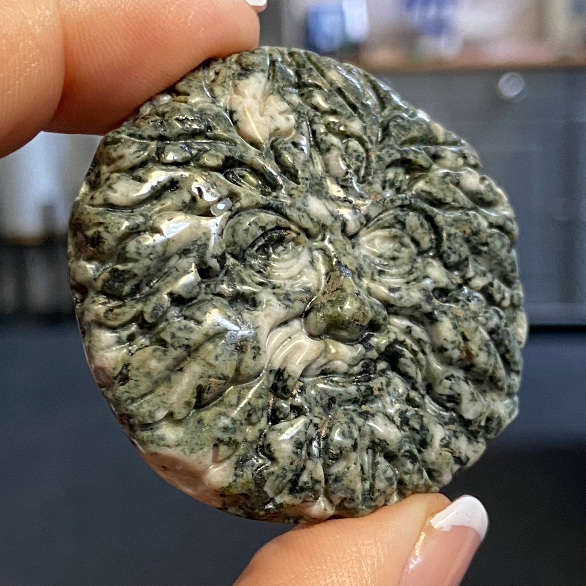 Preseli Bluestone Green Man – Hand-Carved Plaque