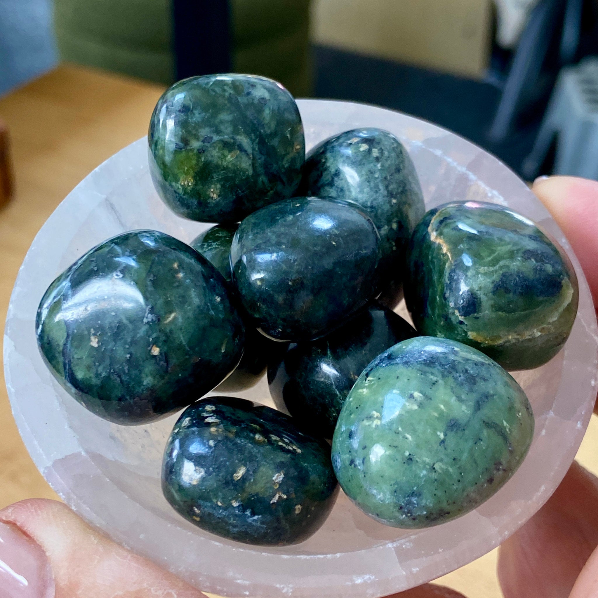 Nephrite Jade Tumbled Stones