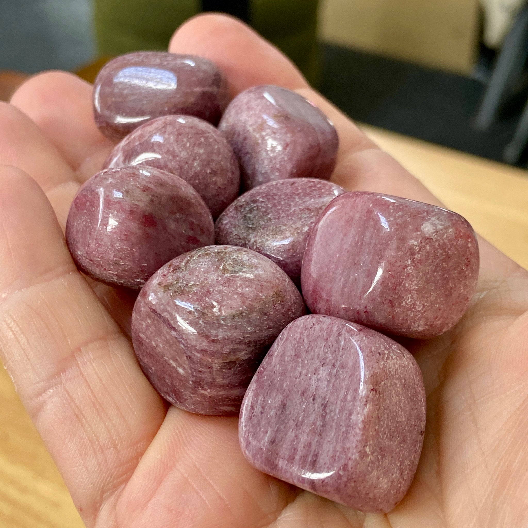 Thulite Tumbled Stones - Norway