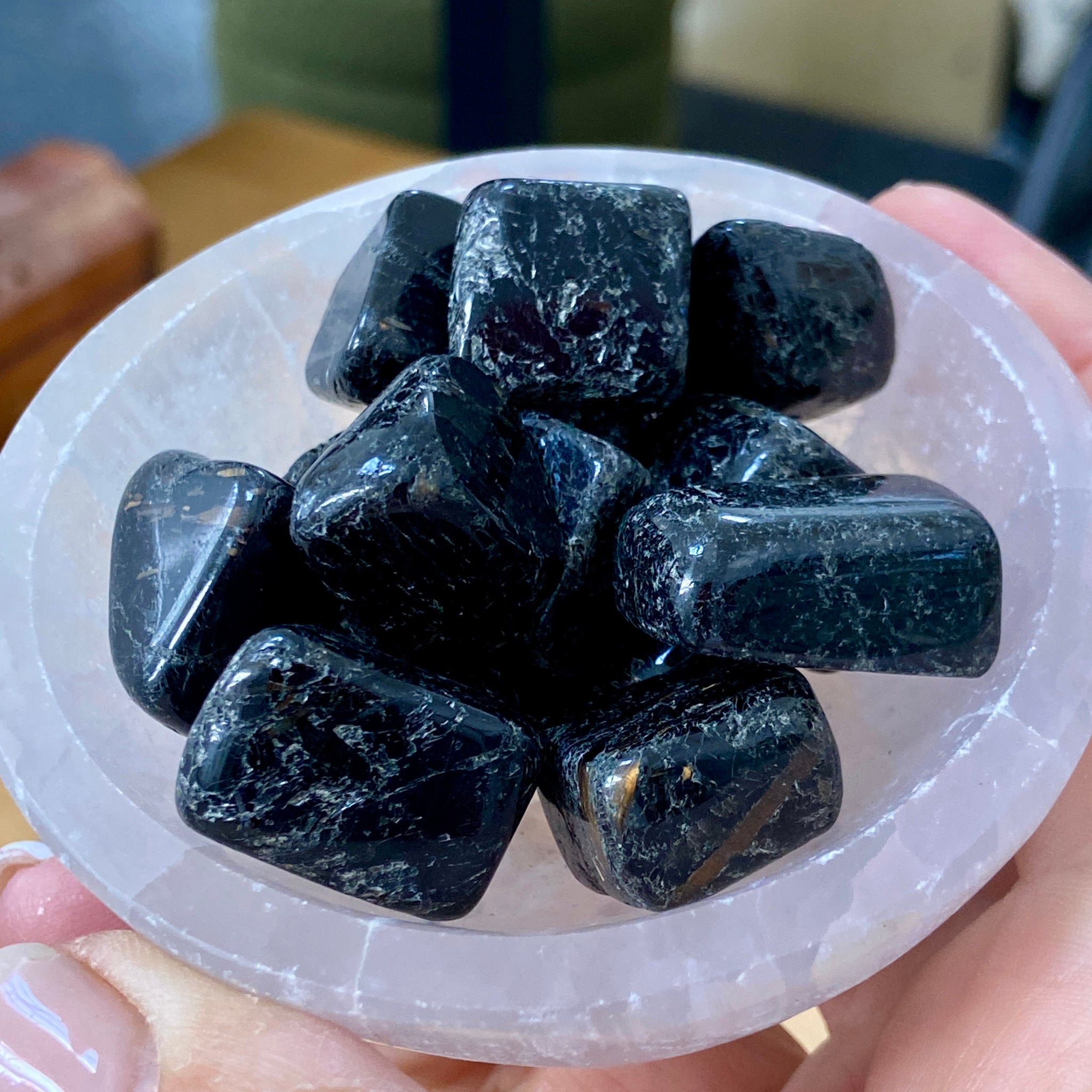 Nuummite Tumbled Stones - Greenland