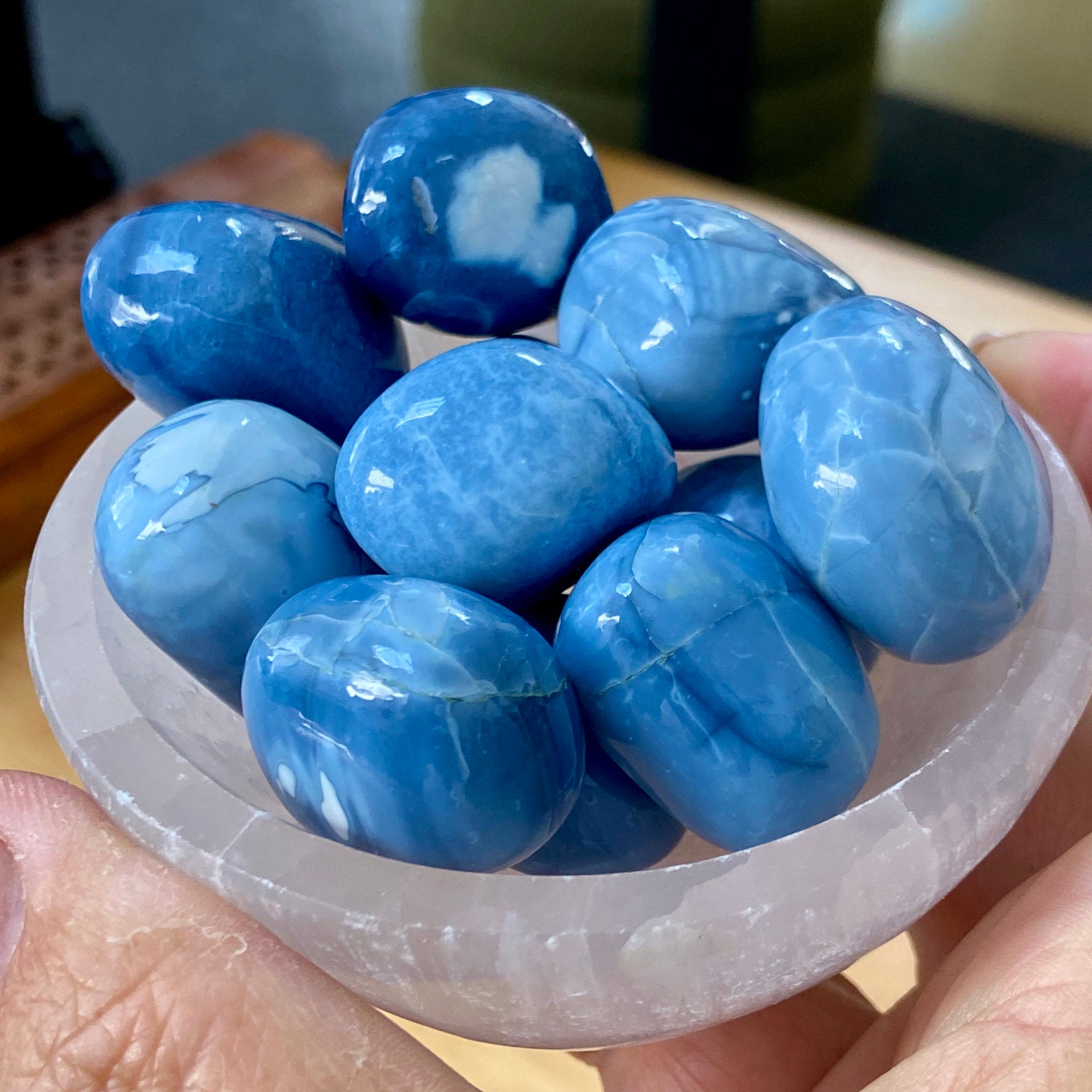 Blue Owyhee Opal Tumbled Stone - USA
