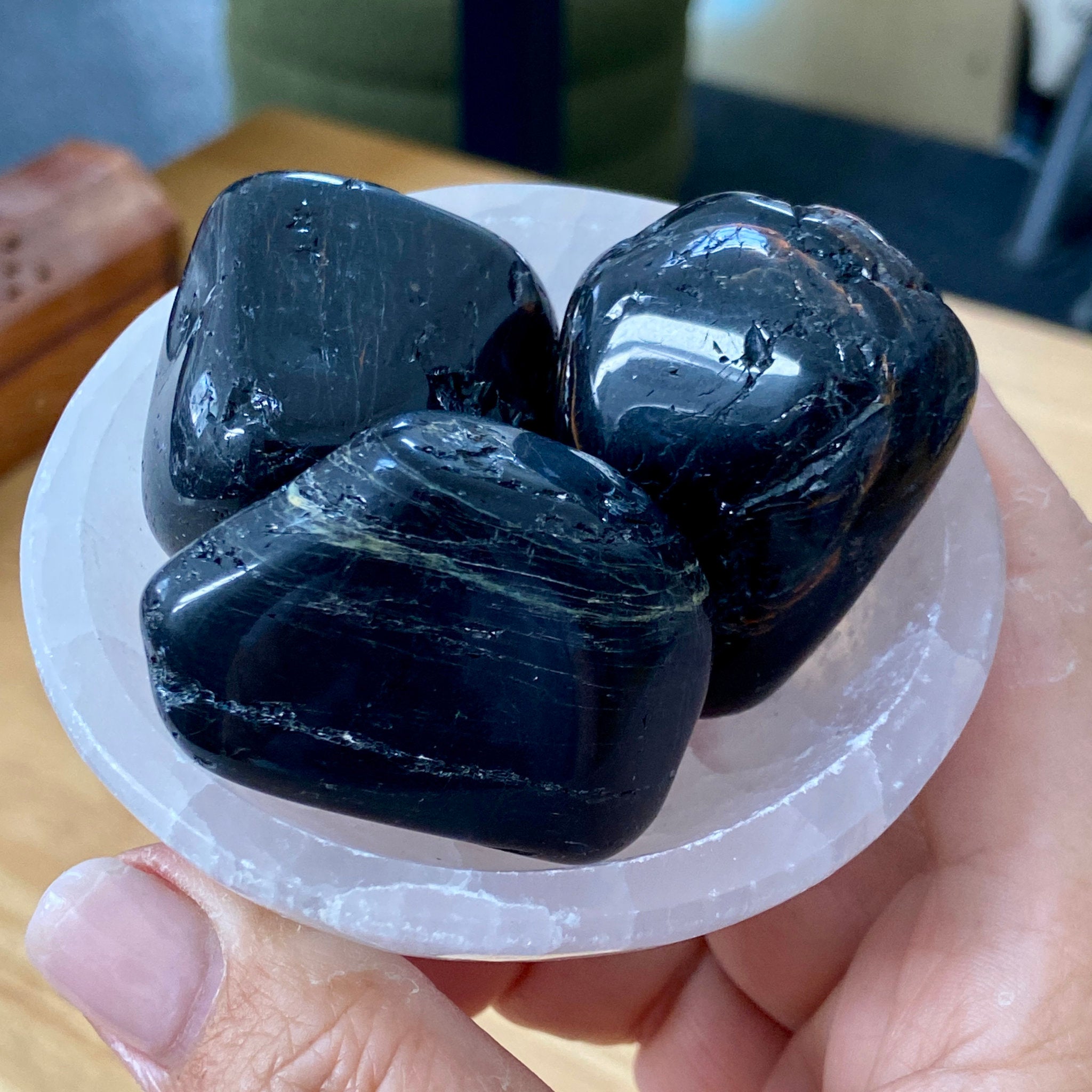 Black Tourmaline Tumbled Stones – Madagascar