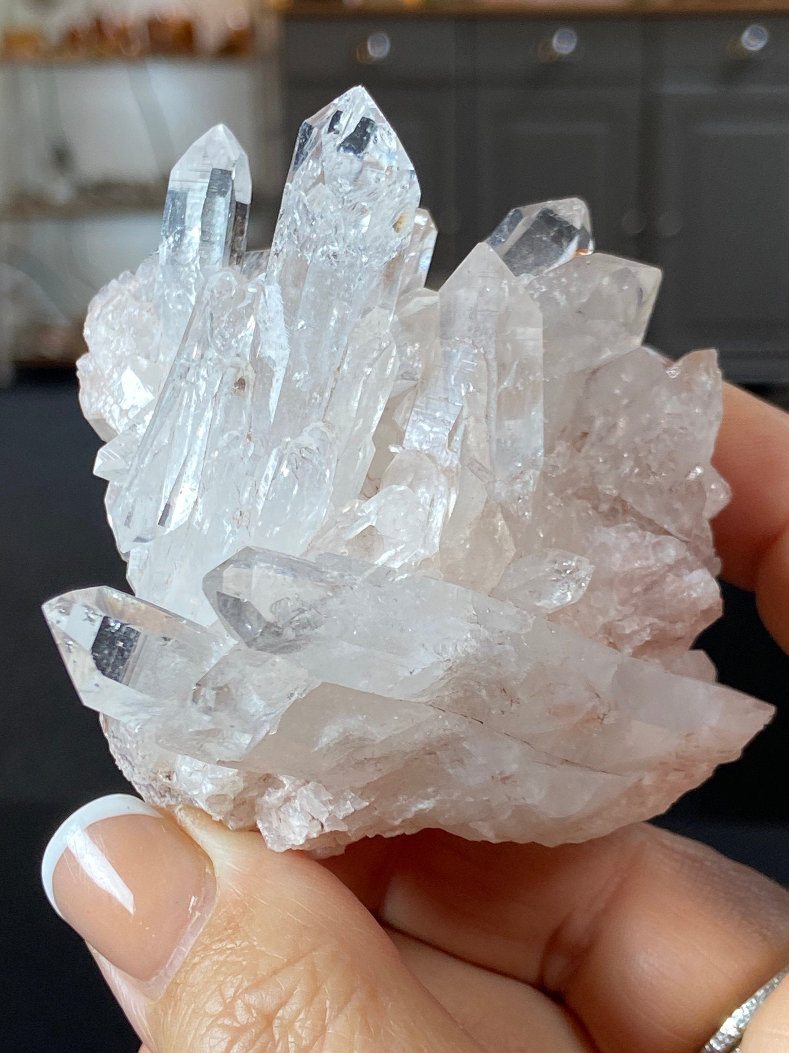 Sacred Pink Lemurian Quartz Cluster
