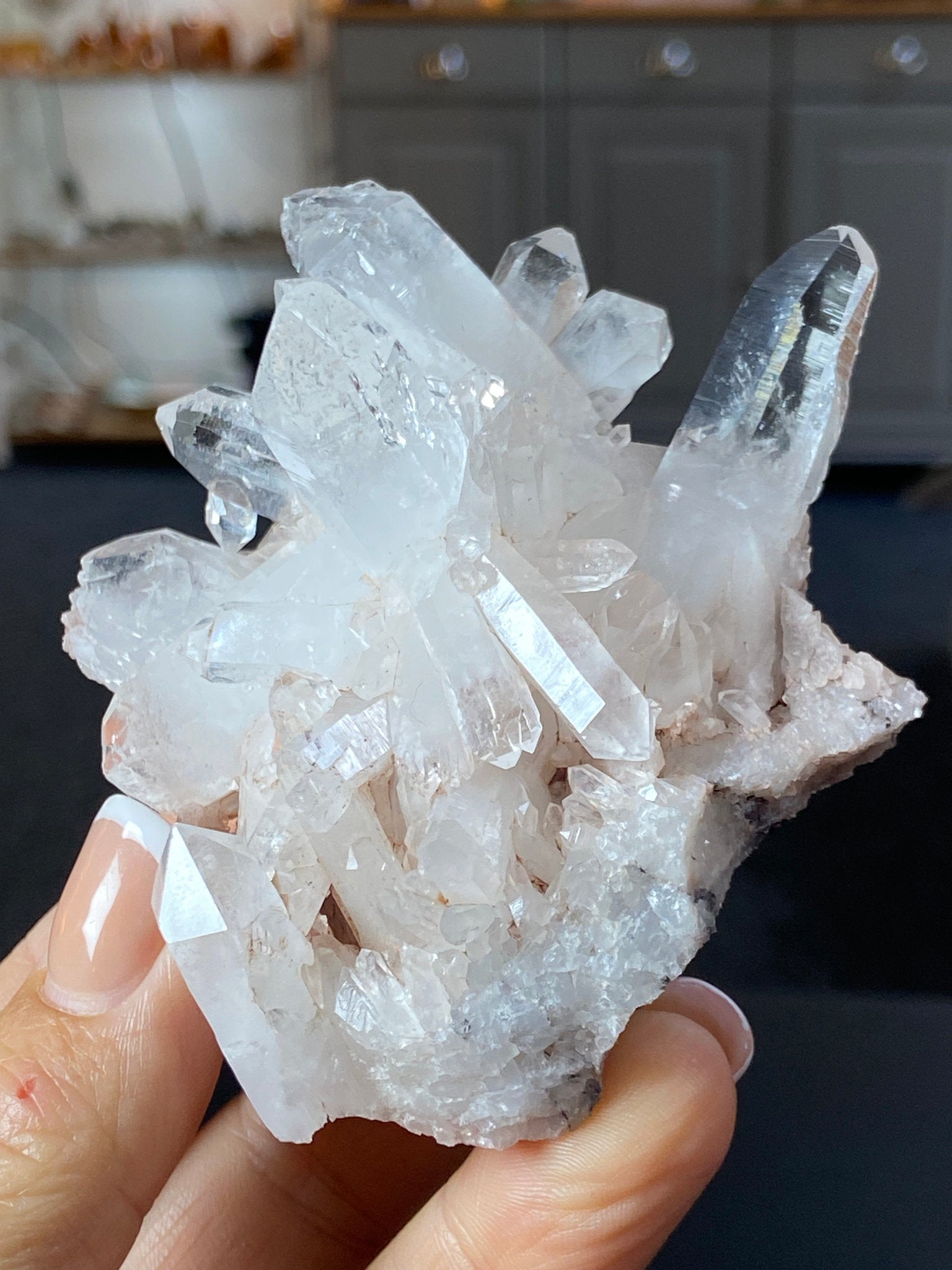 Sacred Pink Lemurian Quartz Cluster