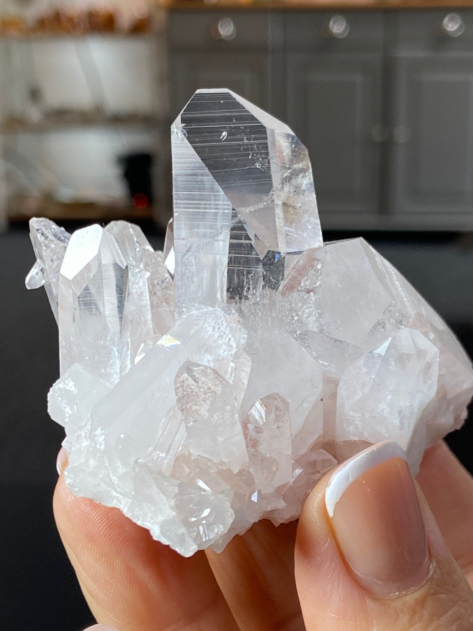 Sacred Pink Lemurian Quartz Cluster