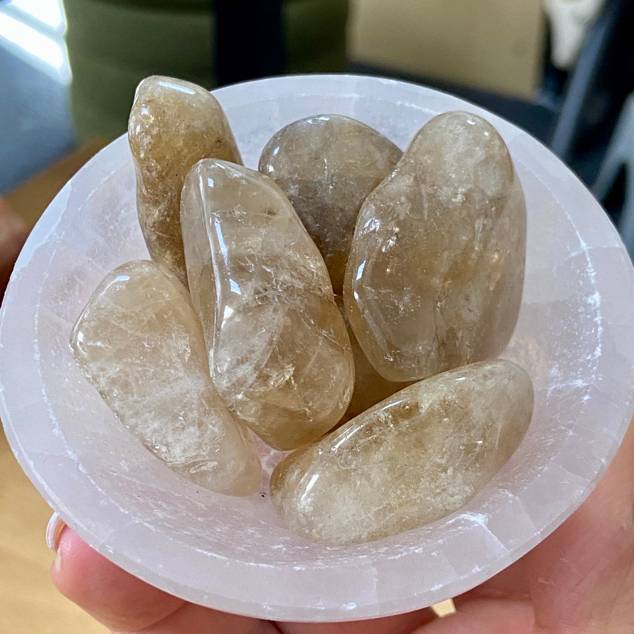 Natural Citrine Tumbled Stones – Brazil