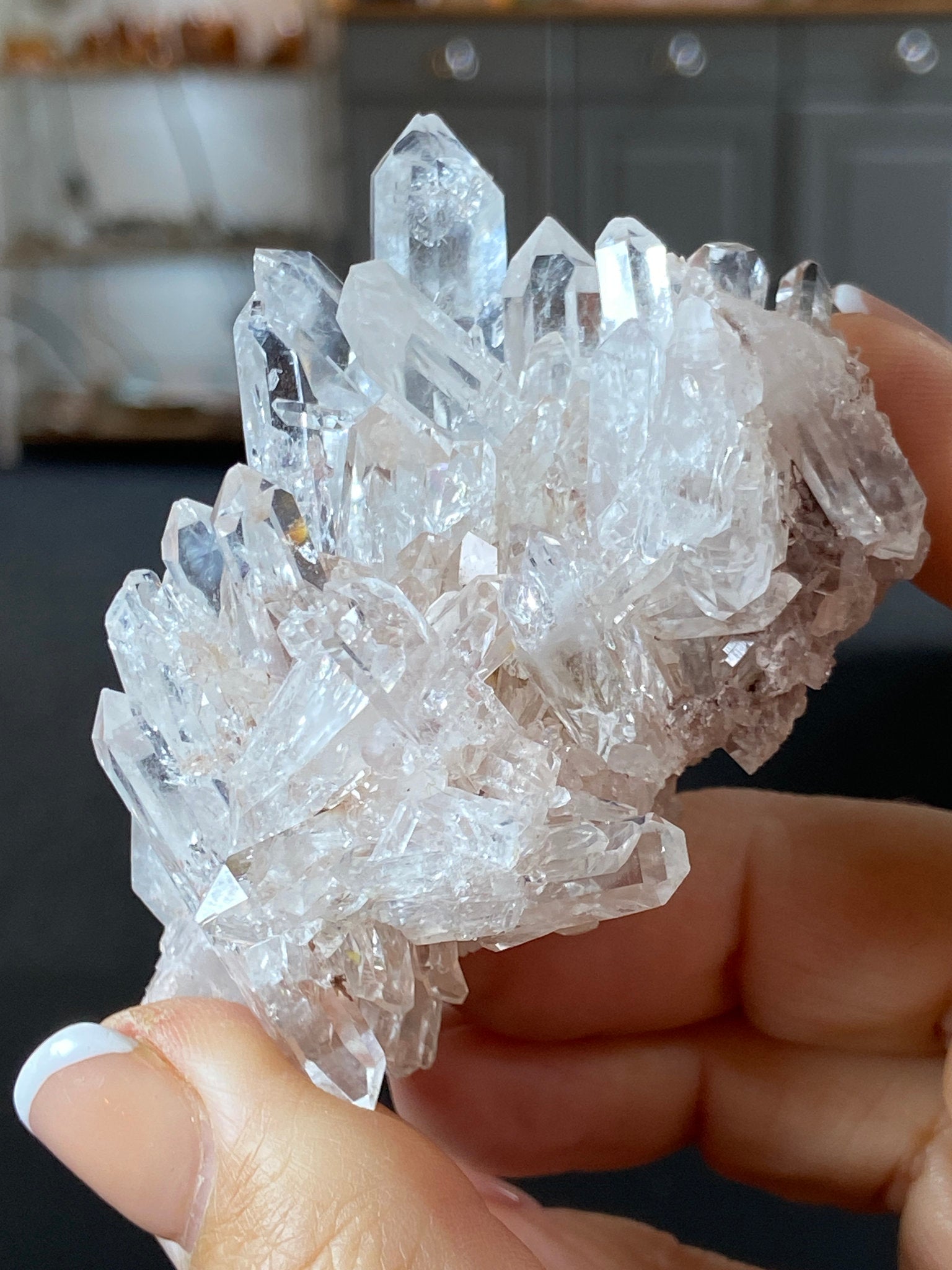 Sacred Pink Lemurian Quartz Cluster