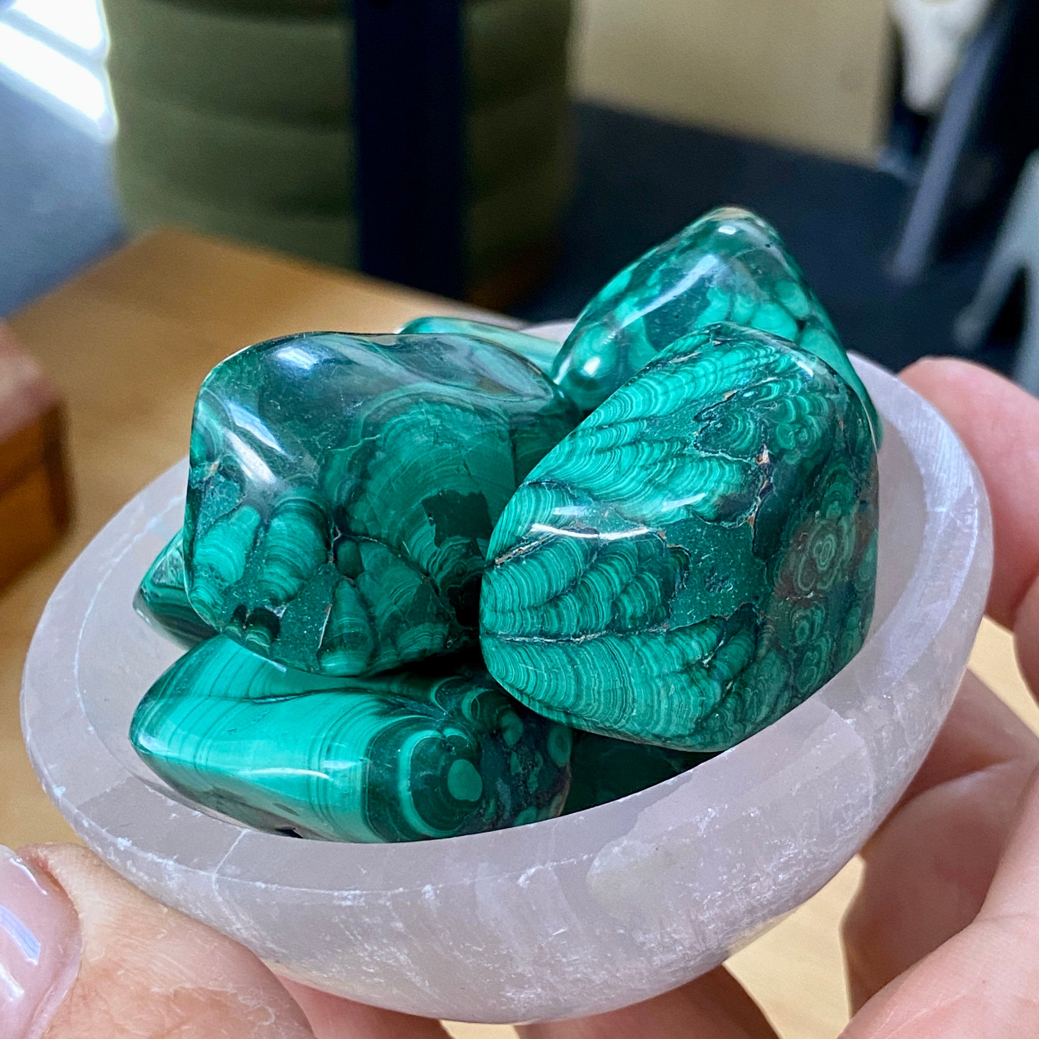 Malachite Tumbled Stone – Peru