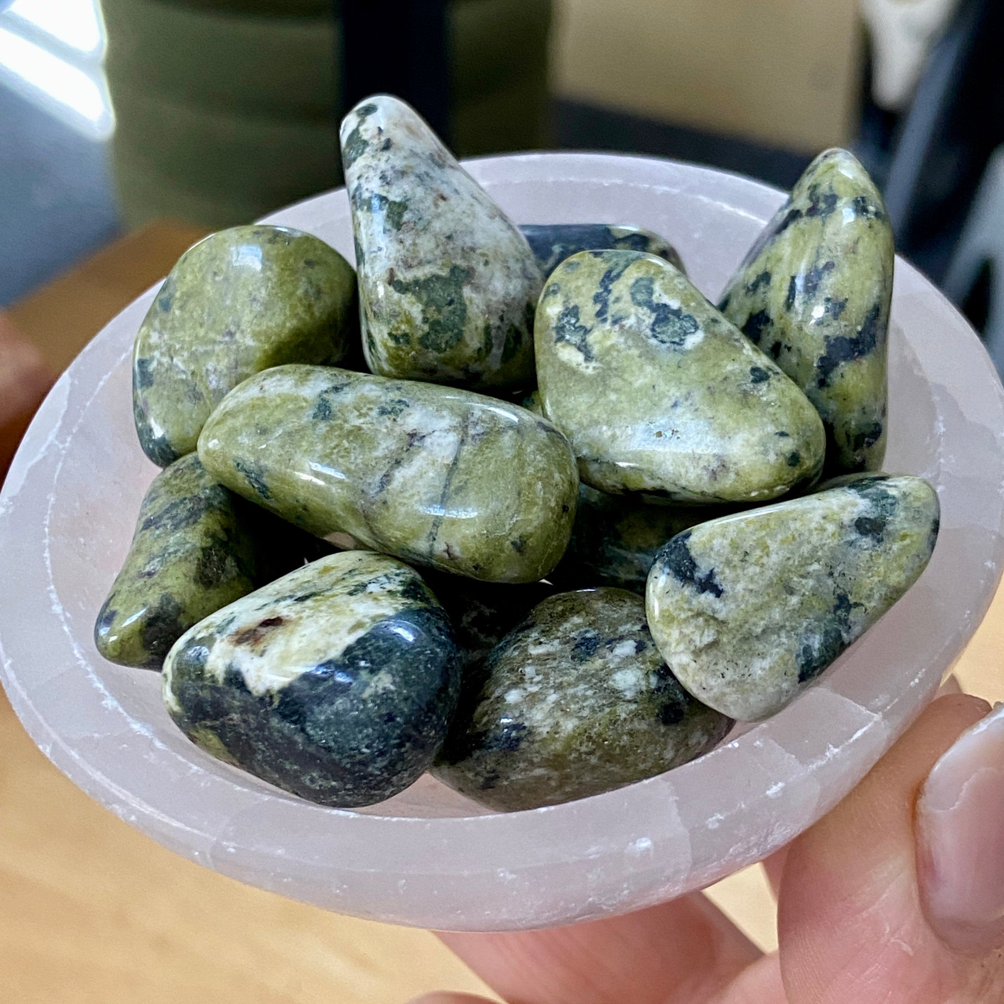 Nephrite Jade Tumbled Stones - Madagascar