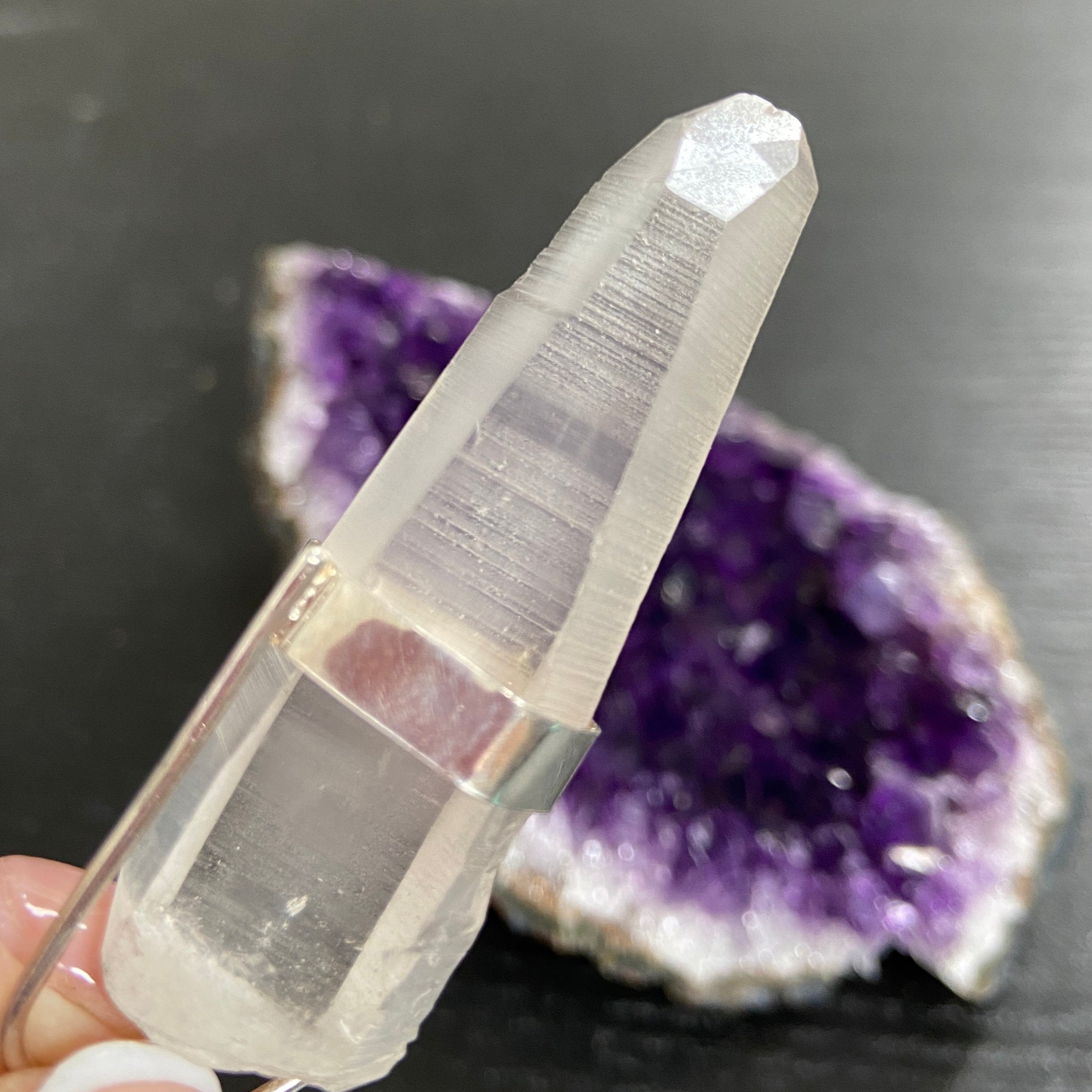 Clear Lemurian Seed Pendant — Song of the Sea Collection
