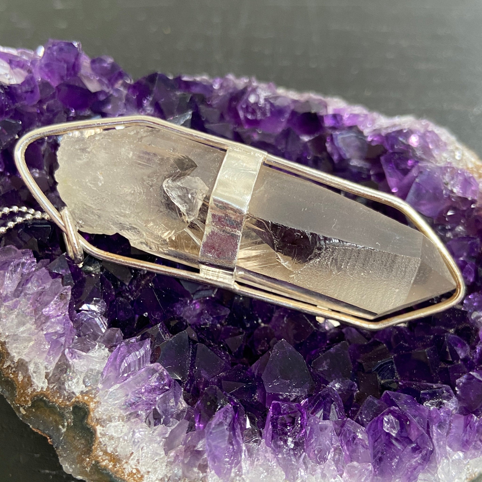Smoky Lemurian Seed Pendant — Song of the Sea Collection