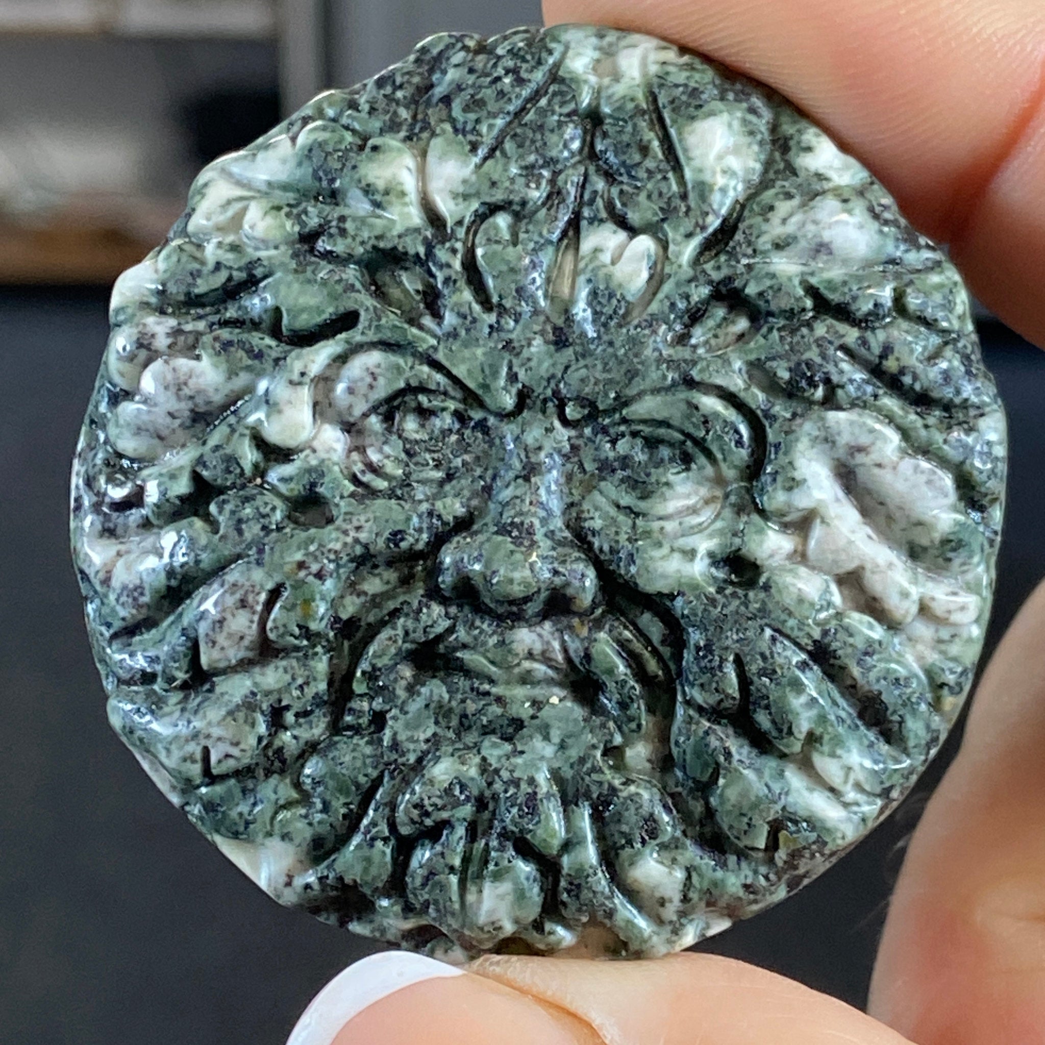 Preseli Bluestone Green Man – Hand-Carved Plaque