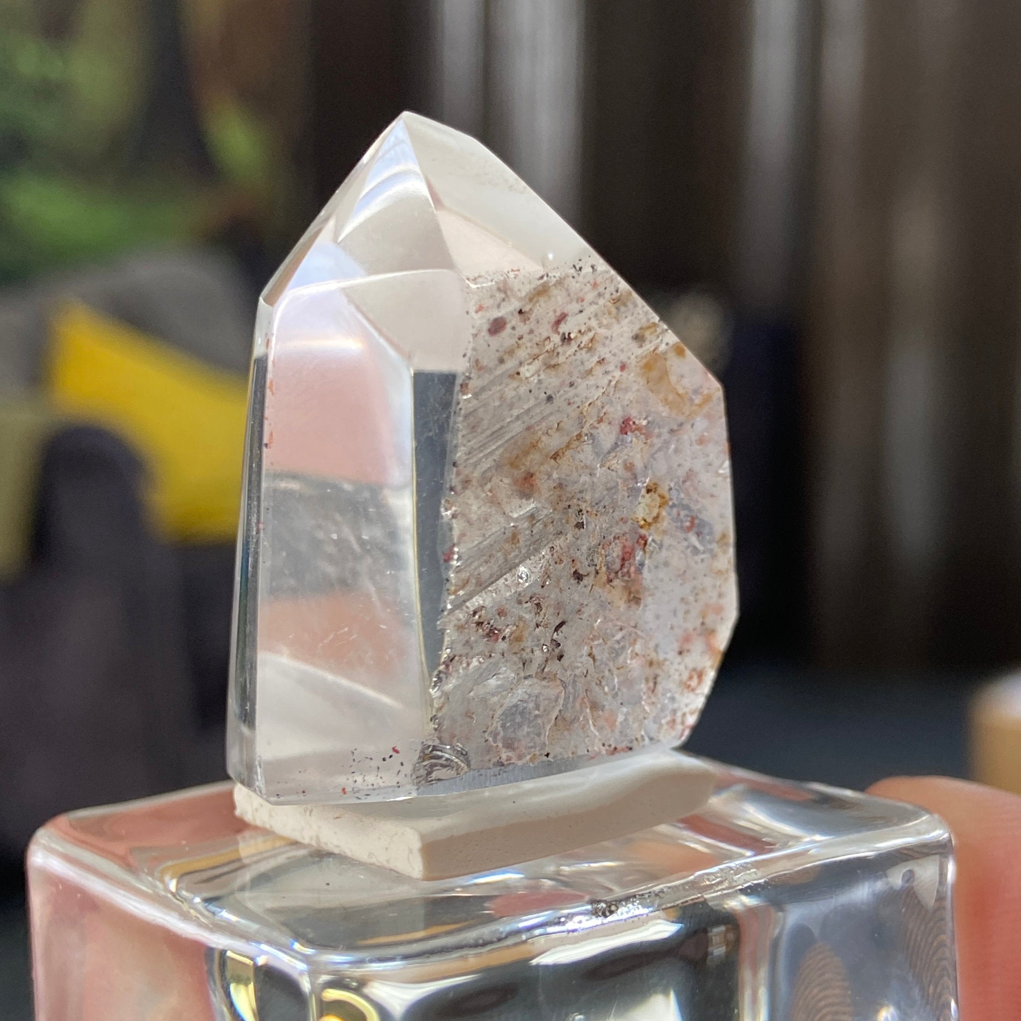 Harlequin Quartz Tower with Hematite – Madagascar