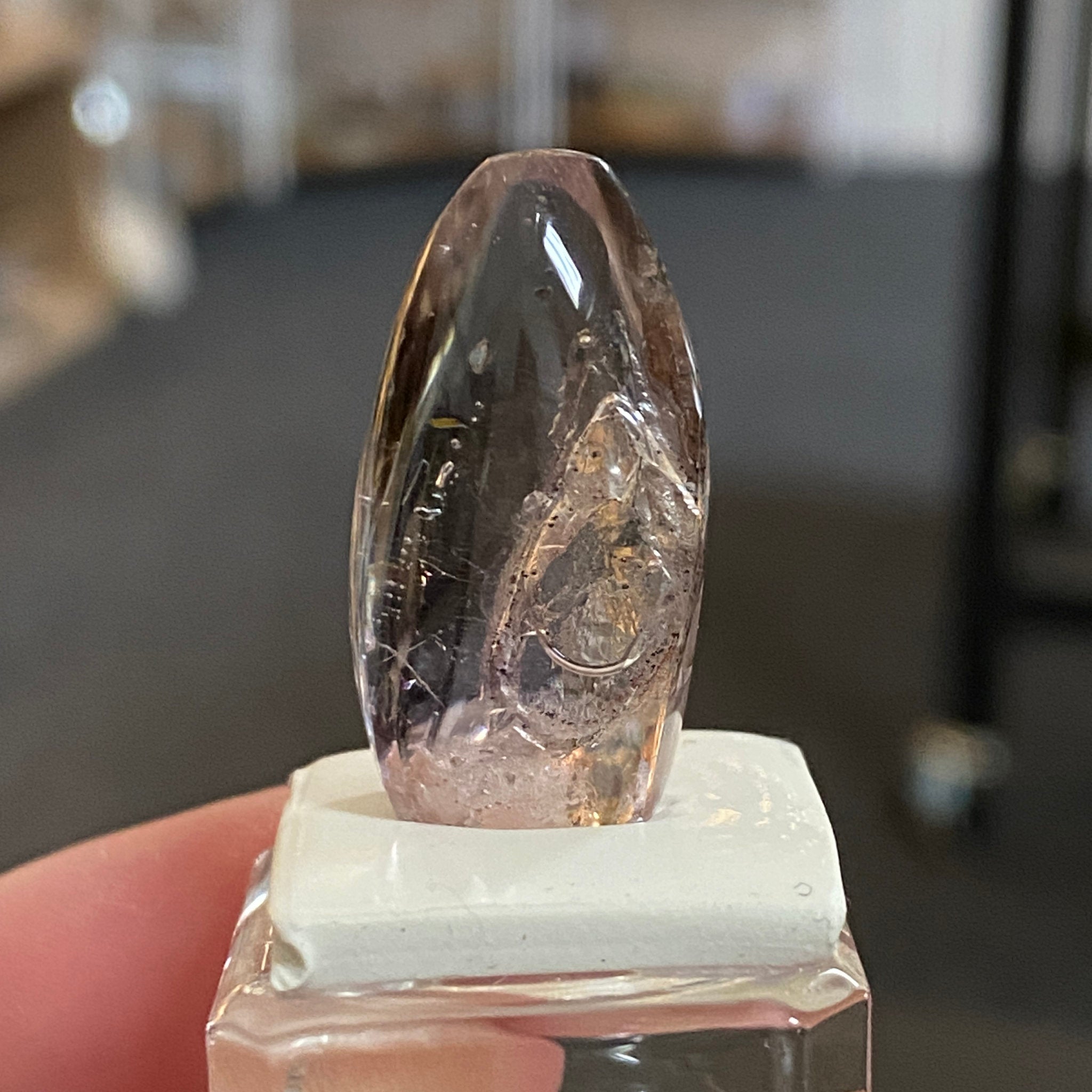 Smoky Amethyst Tower with Enhydro